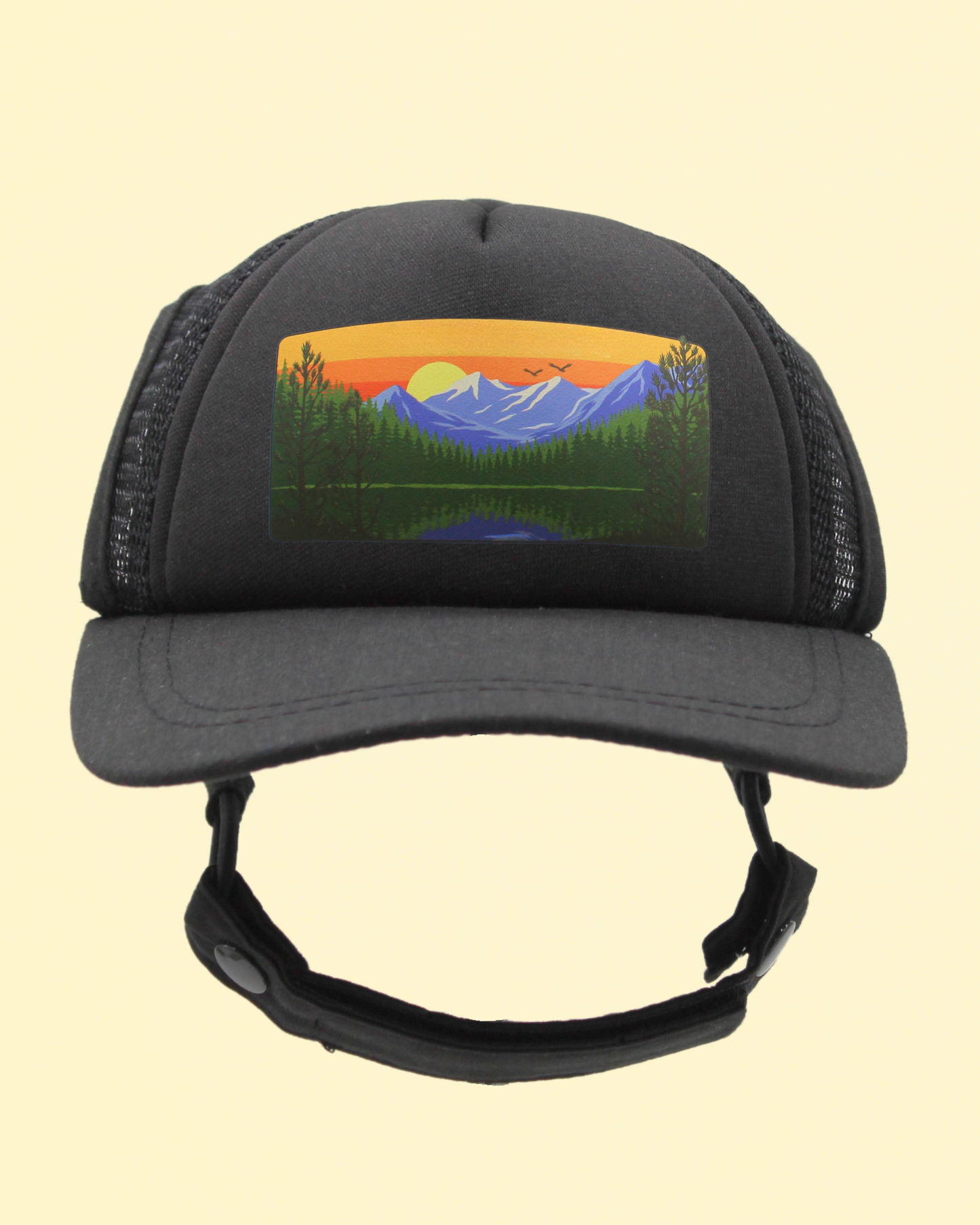 mountain lake cat hat