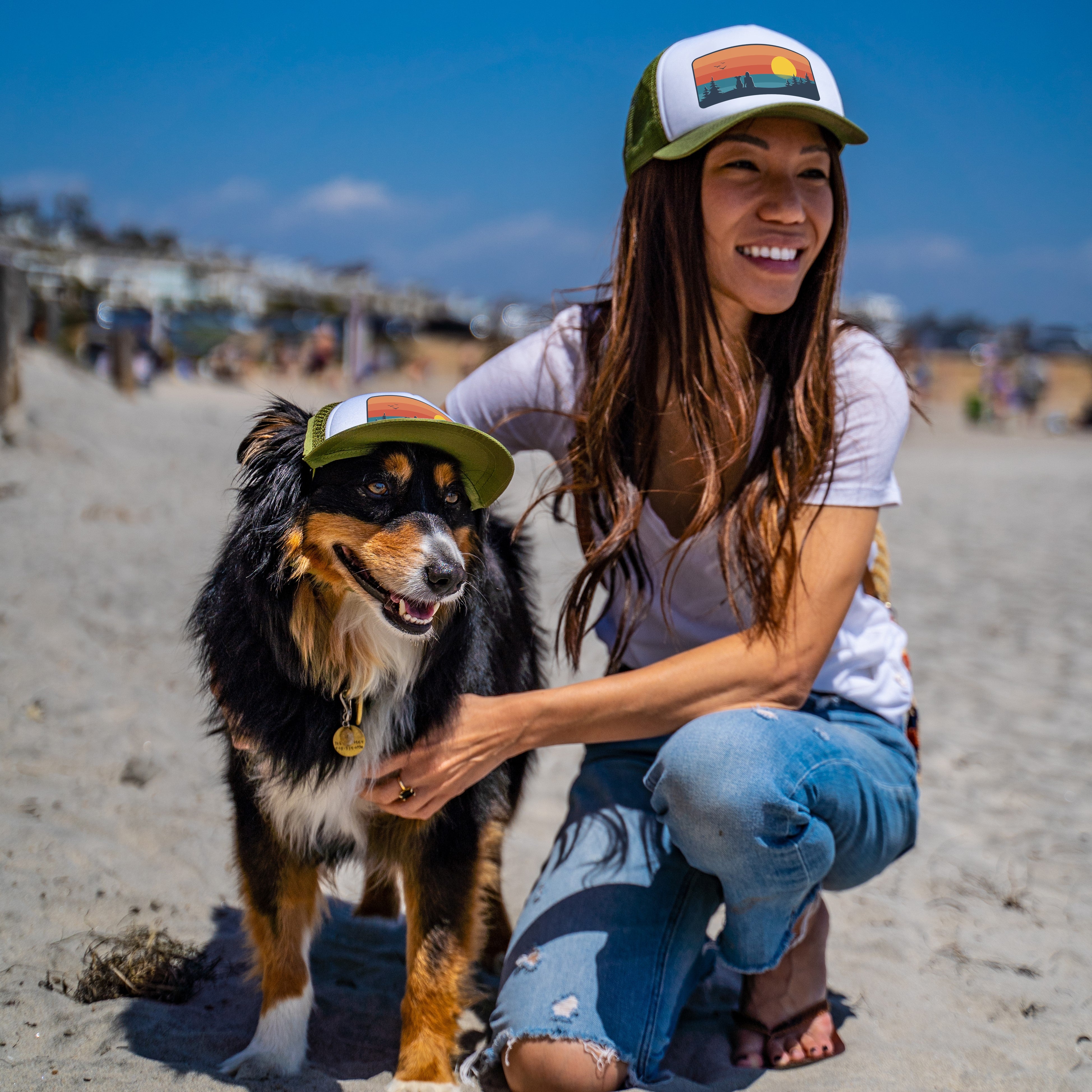 Matching Dog and Owner Trucker Hats in Pink