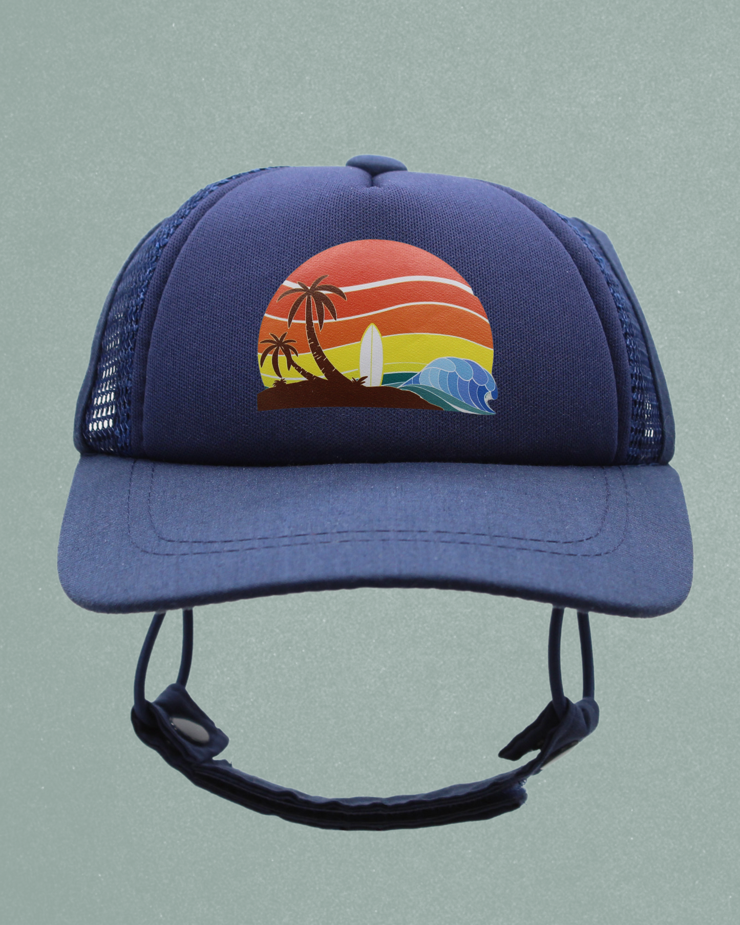 island sunset cat hat