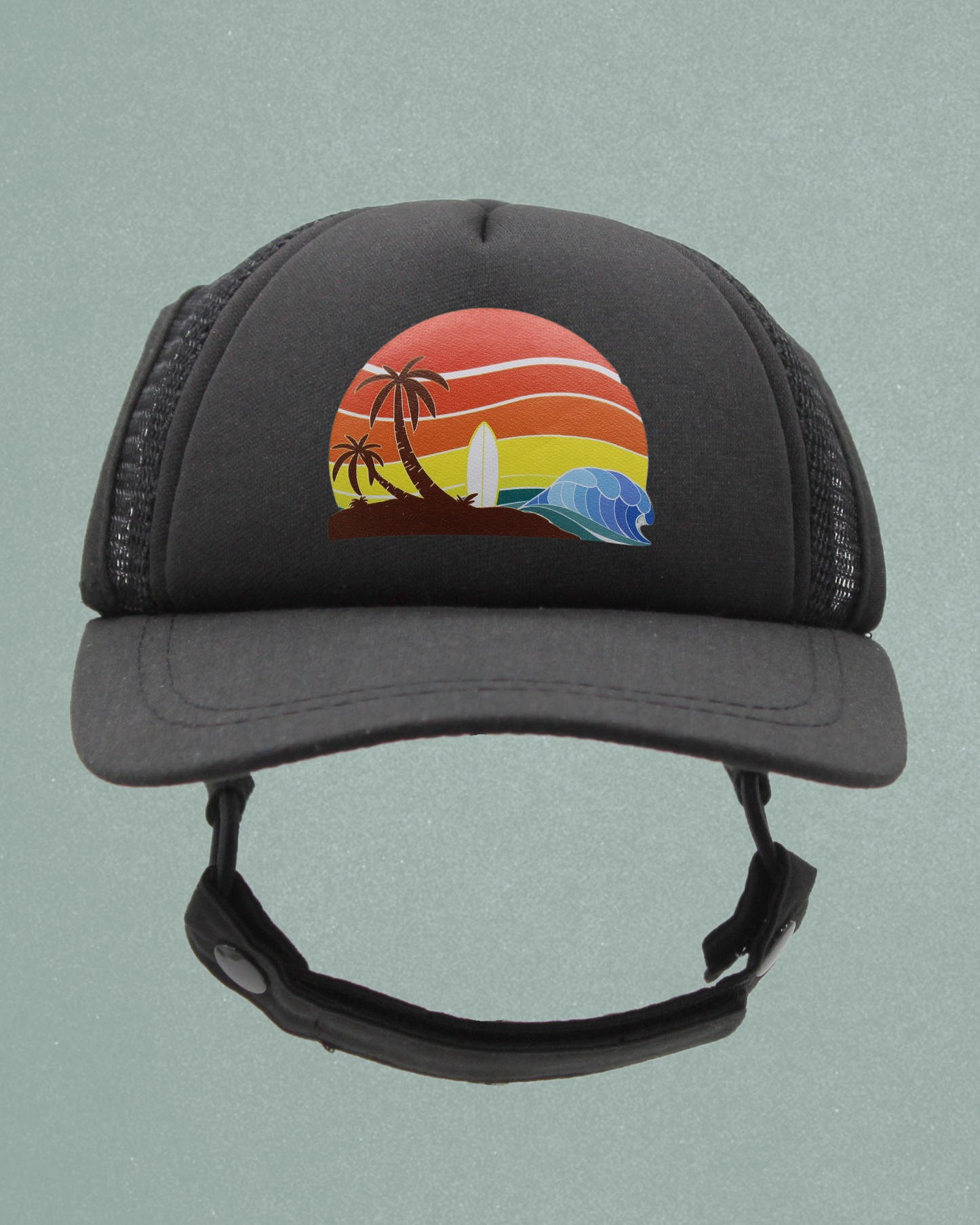 island sunset cat hat