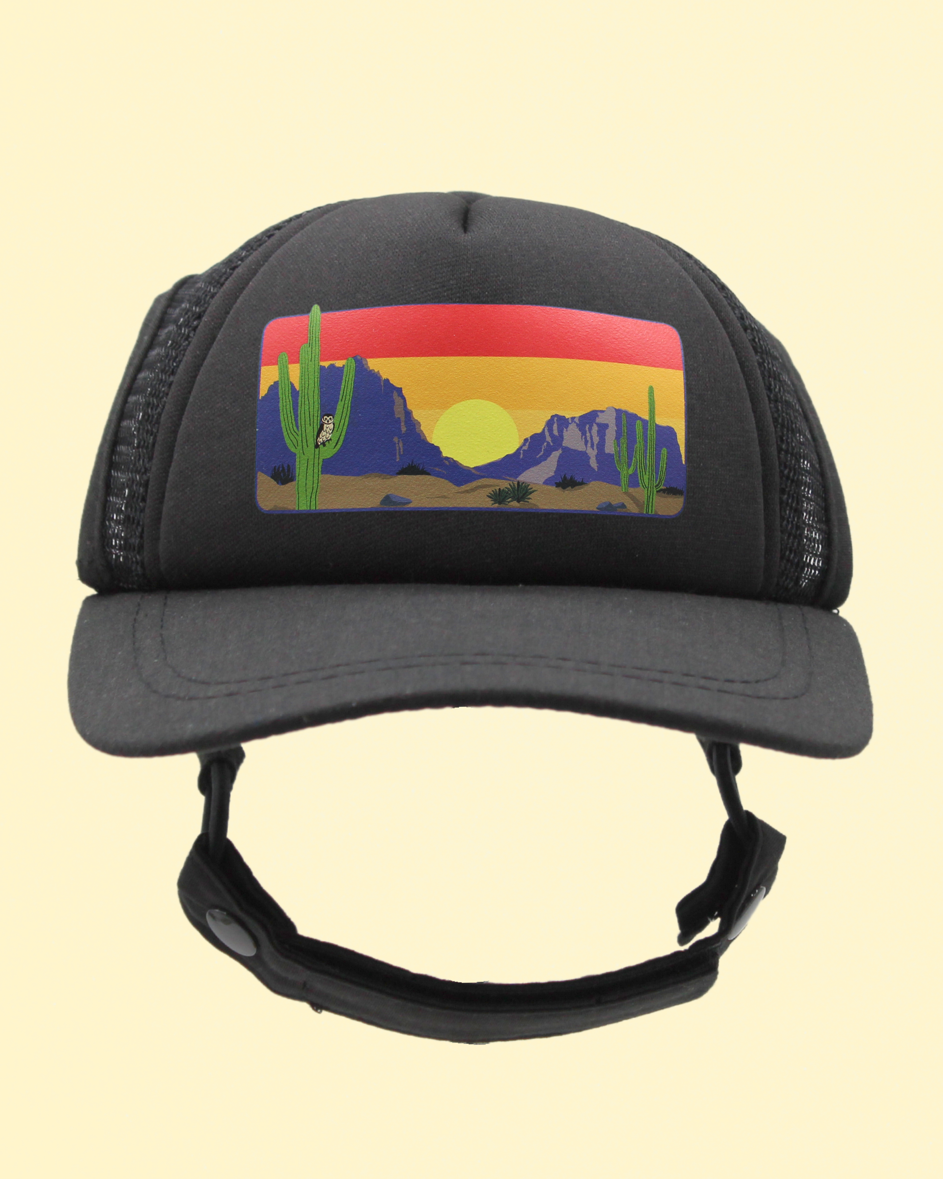Desert Owl Dog Trucker Hat: Southwestern Style | PupLid Trucker