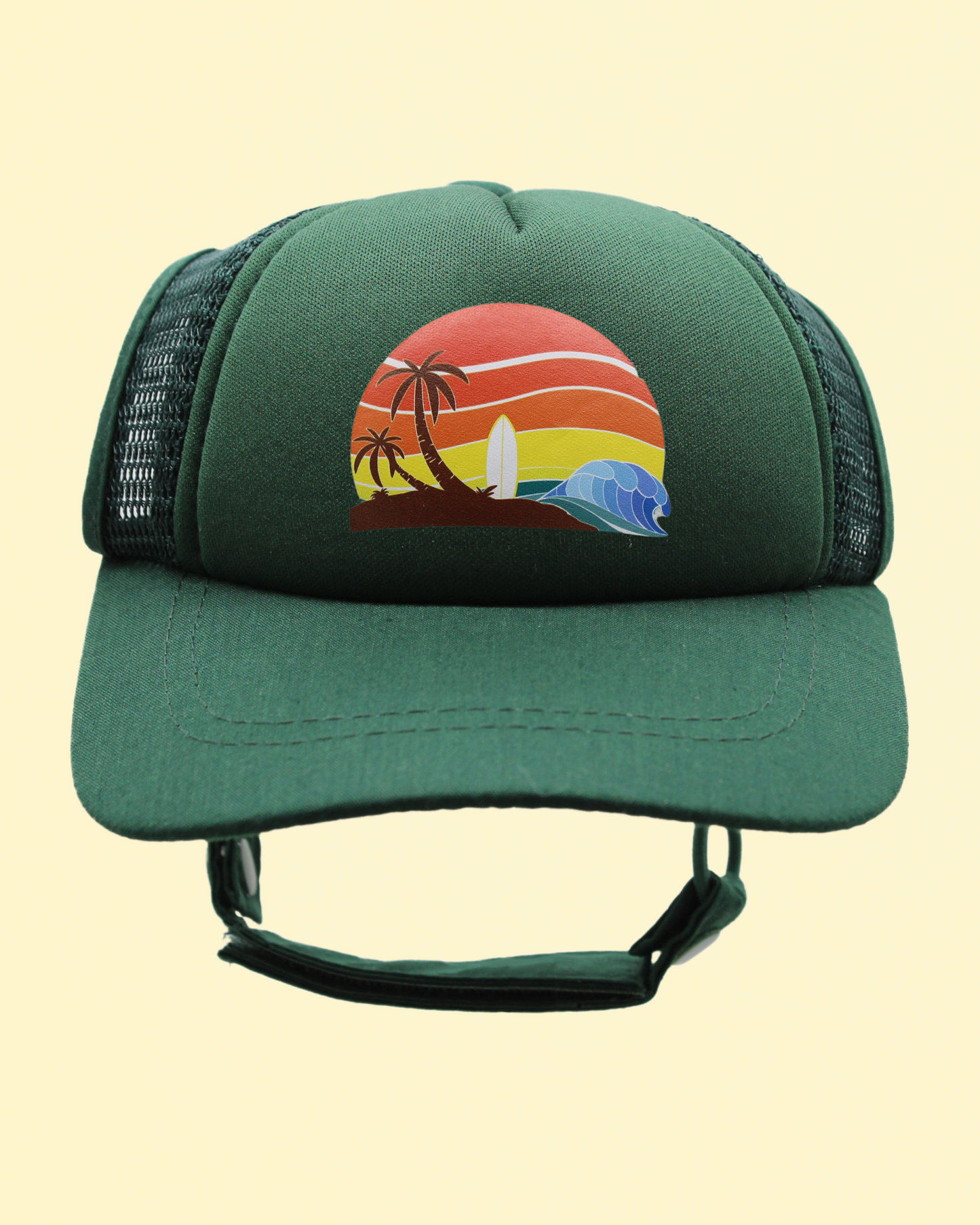 island sunset cat hat