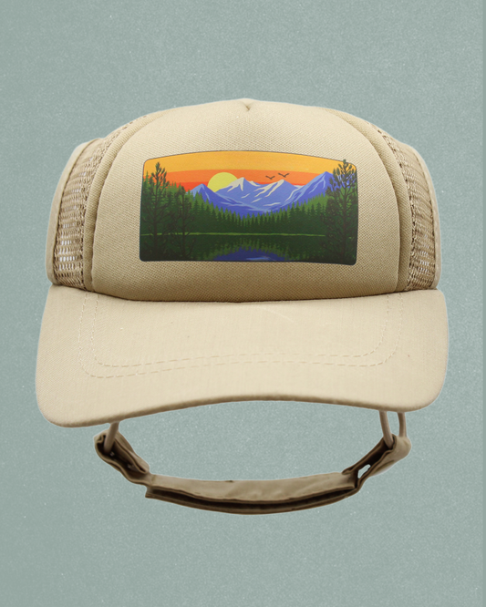 mountain lake cat hat