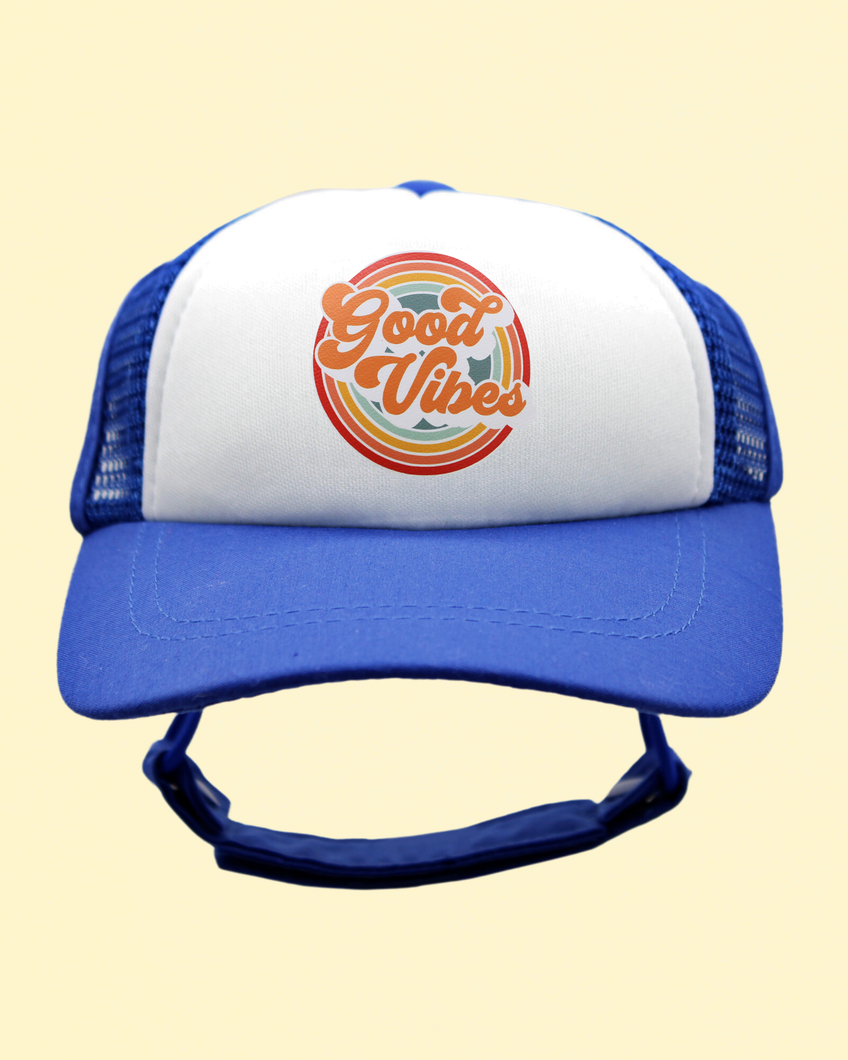 Happy Good Vibes Trucker Hat for Dogs | PupLid Trucker Hats  display picture 3