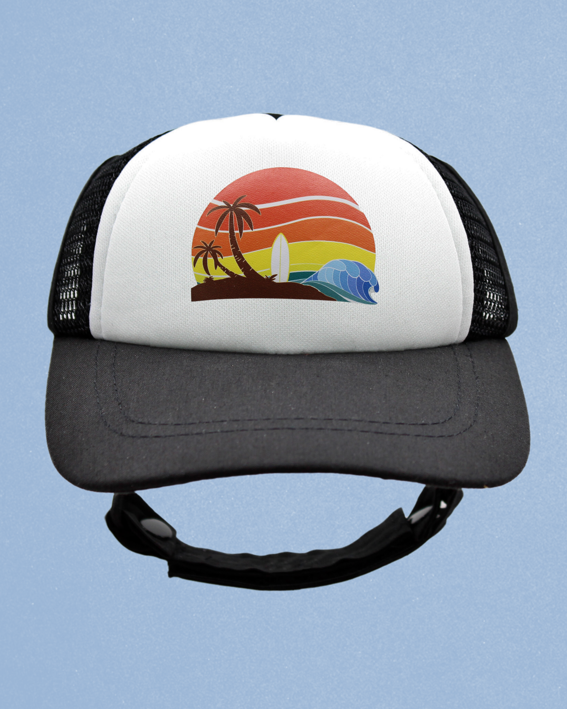 island sunset cat hat