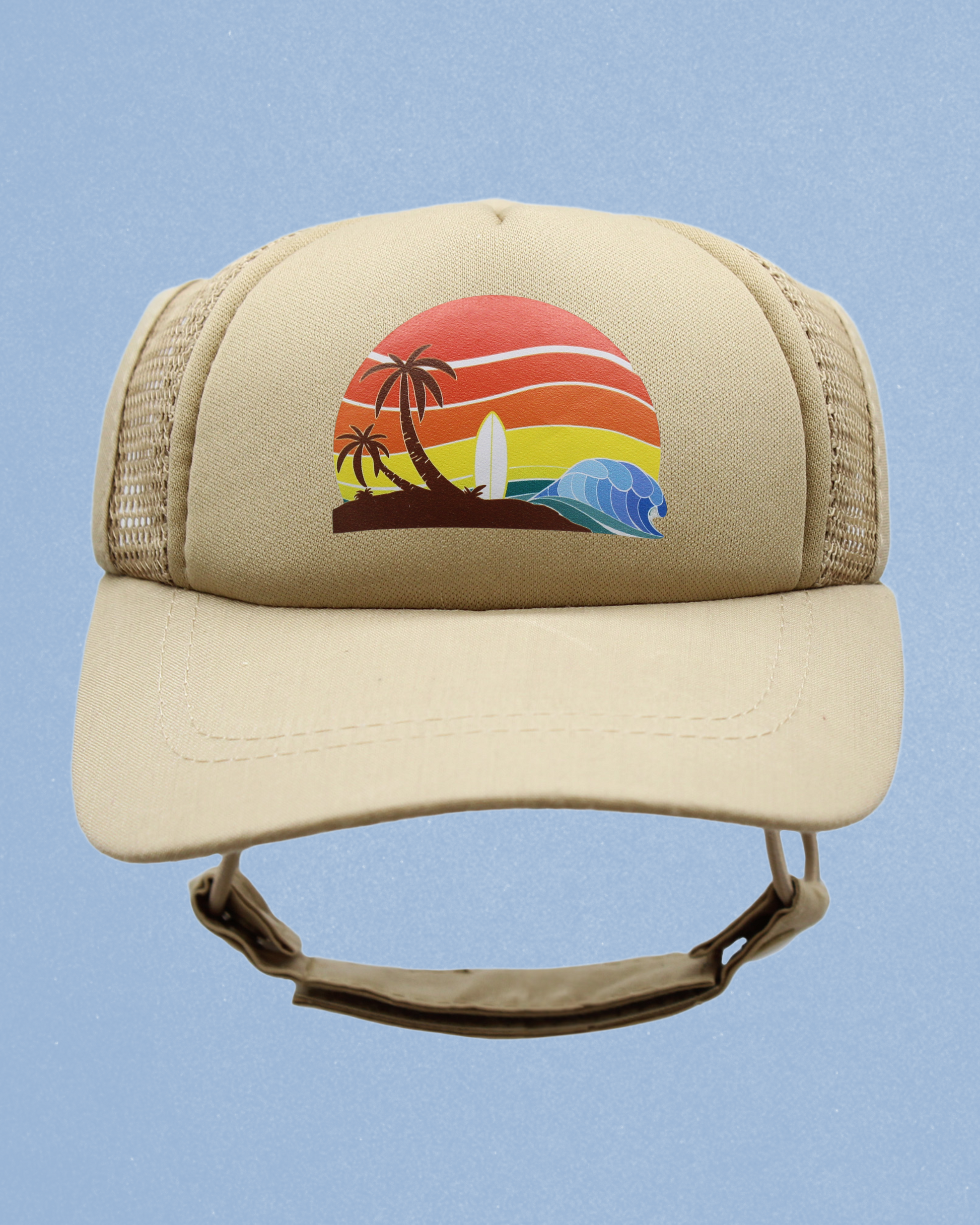 island sunset cat hat