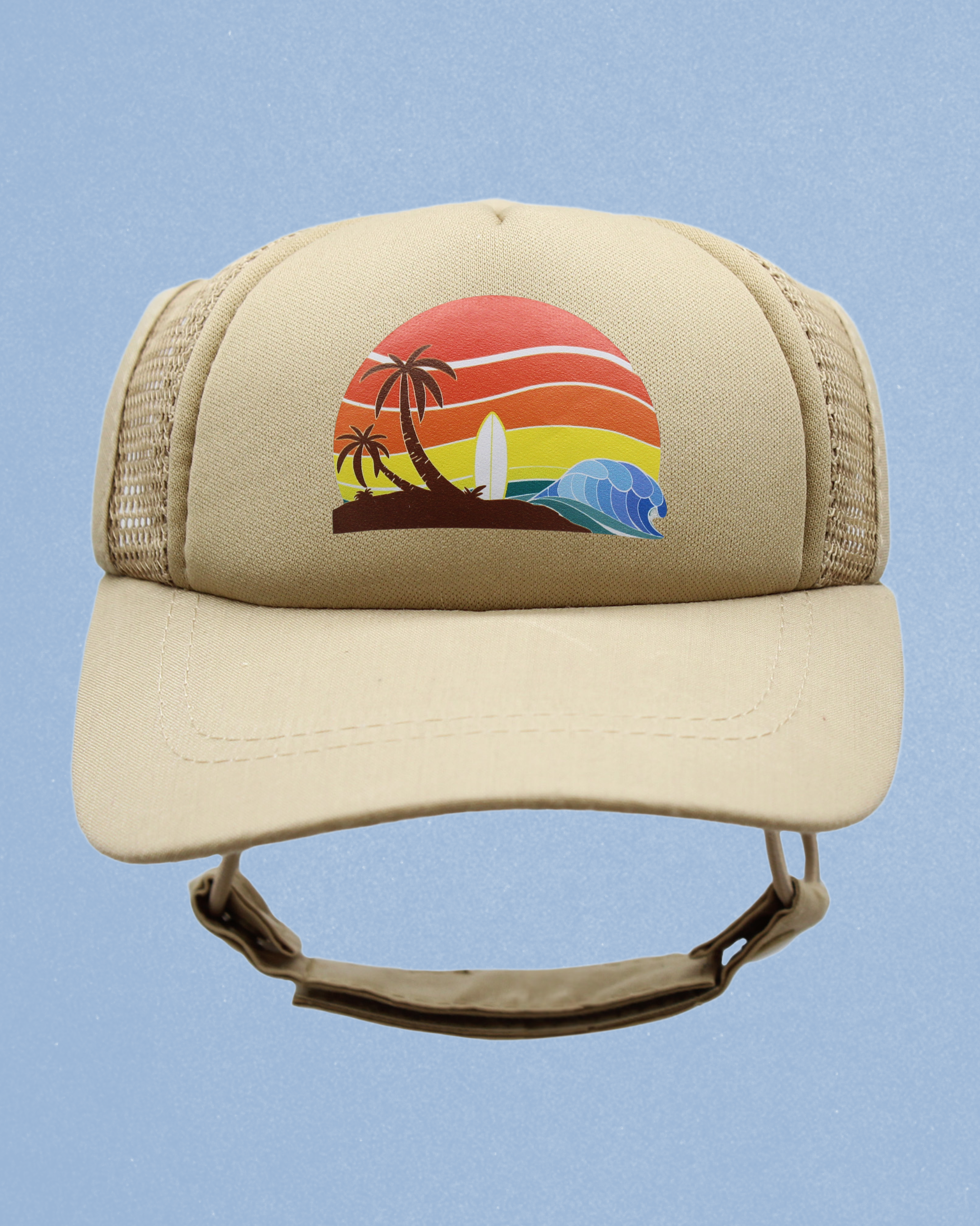island sunset cat hat