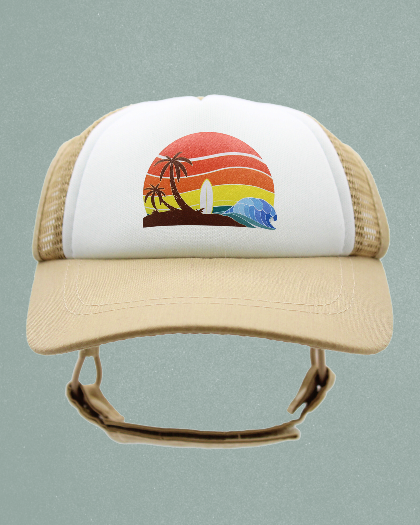island sunset cat hat