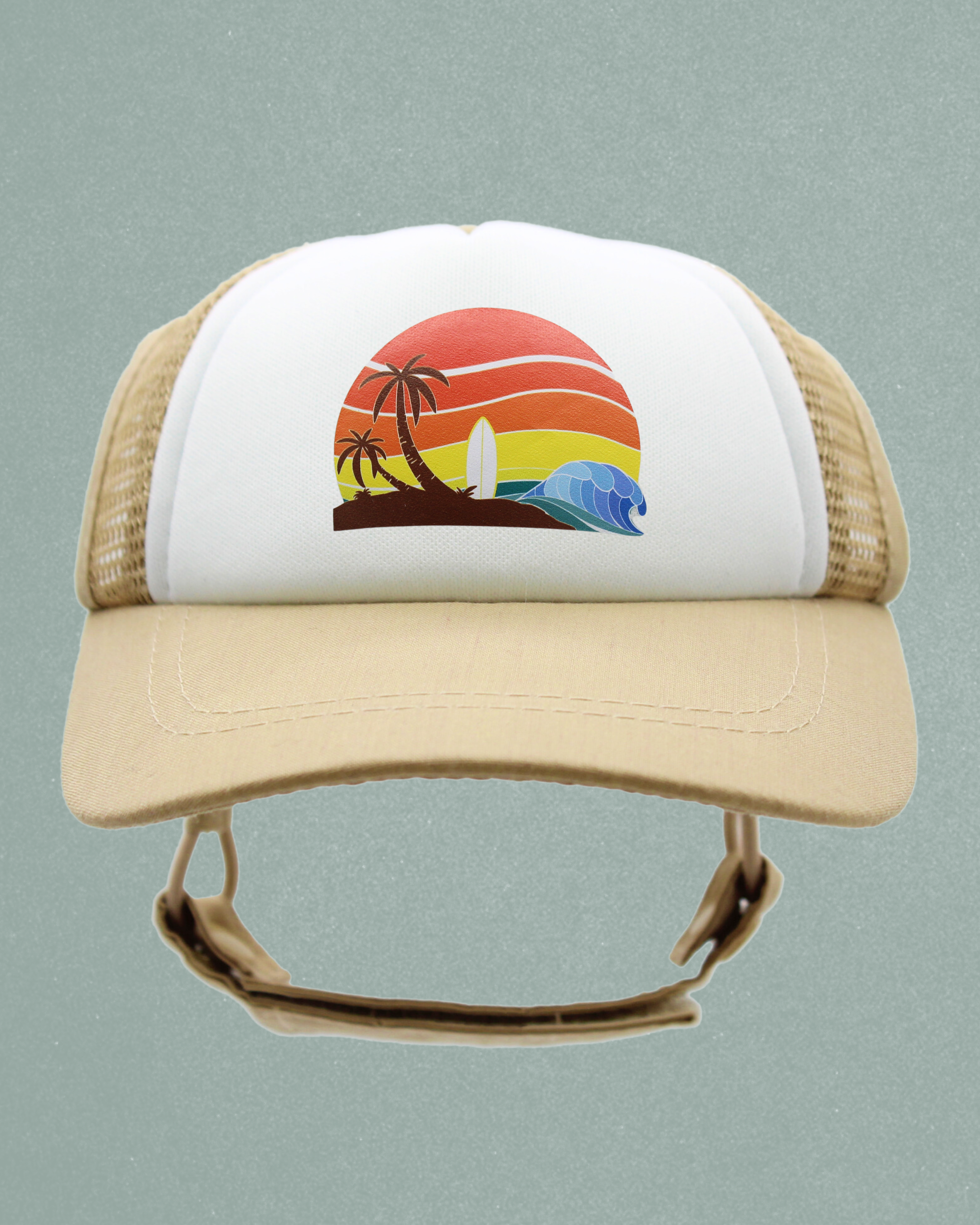 island sunset cat hat