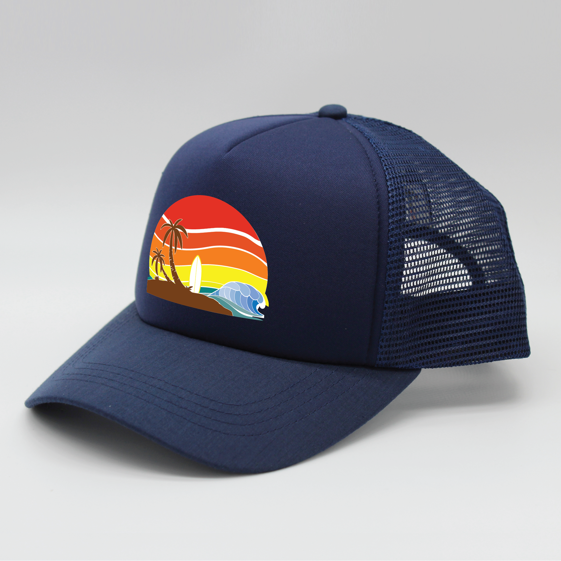 sunset designs matching human hat