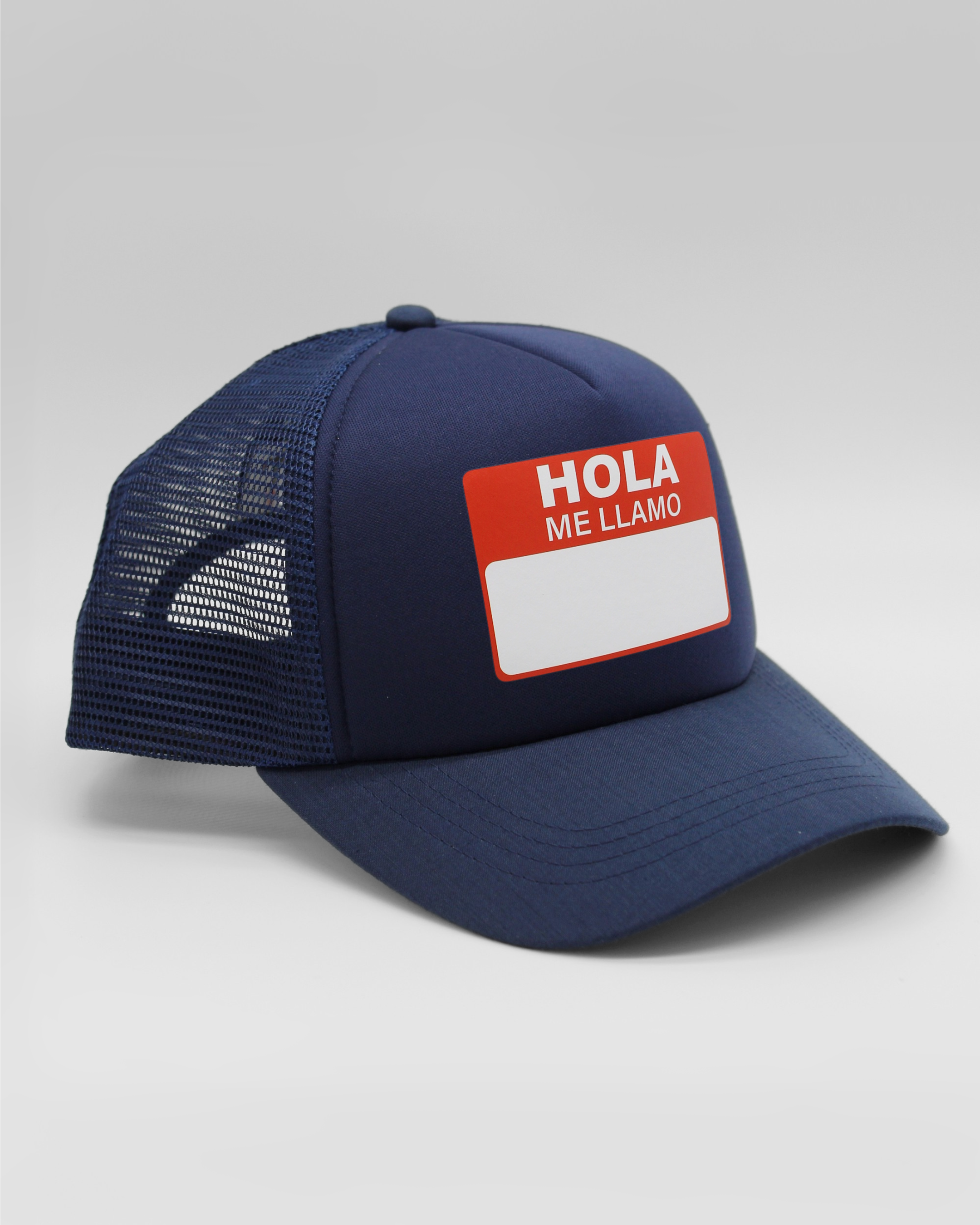 name tag | matching human hat