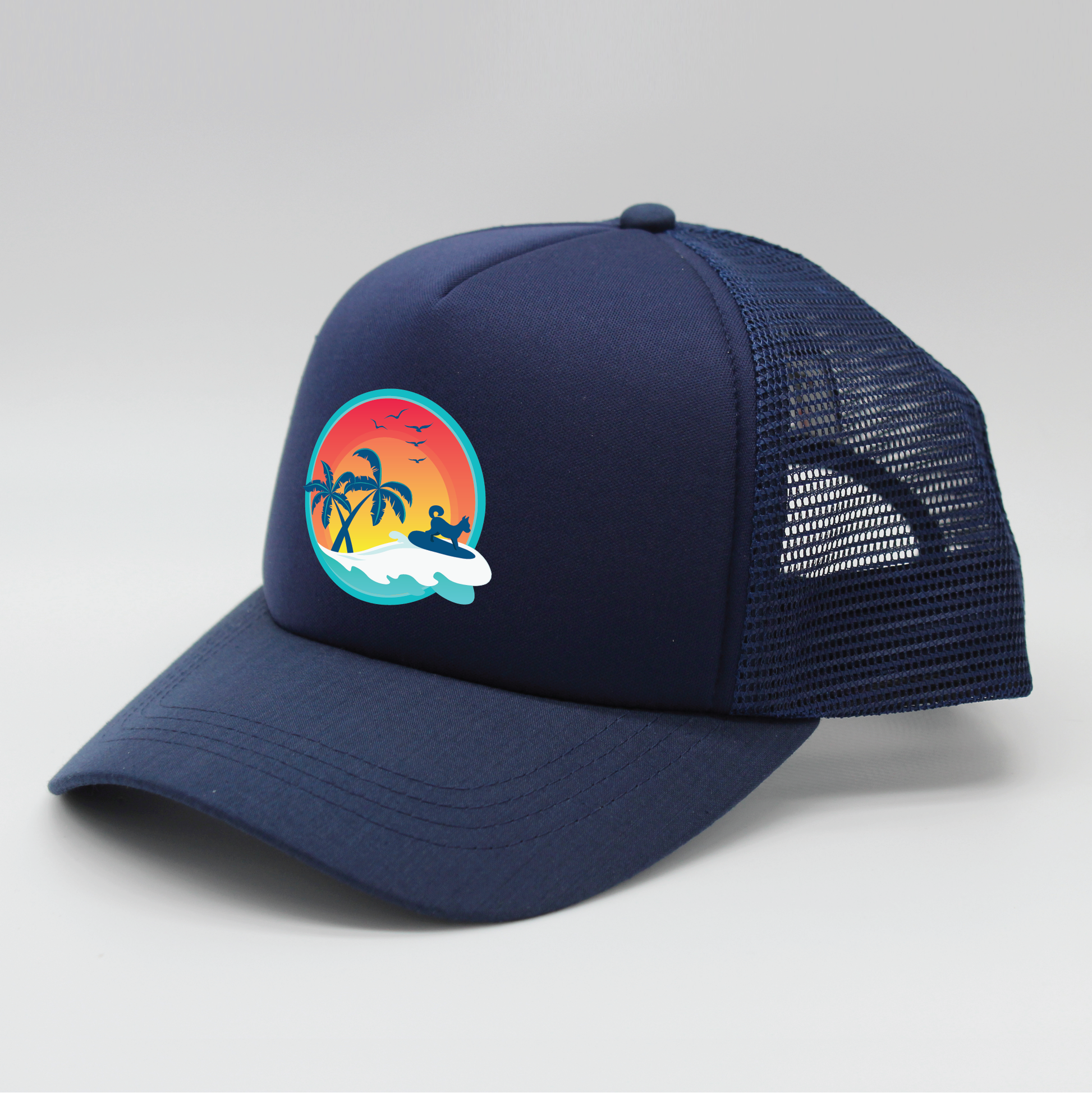 sunset designs matching human hat