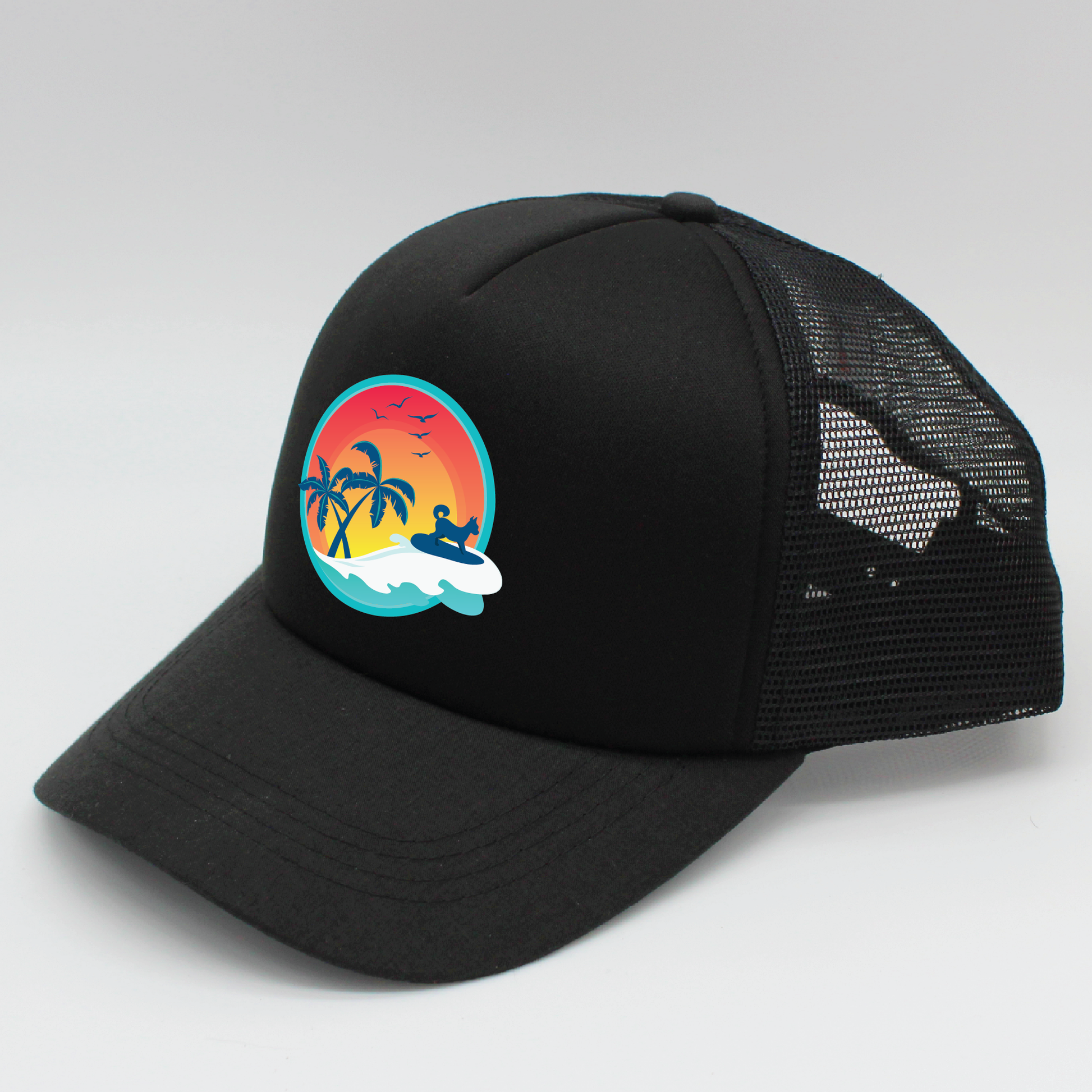 sunset designs matching human hat