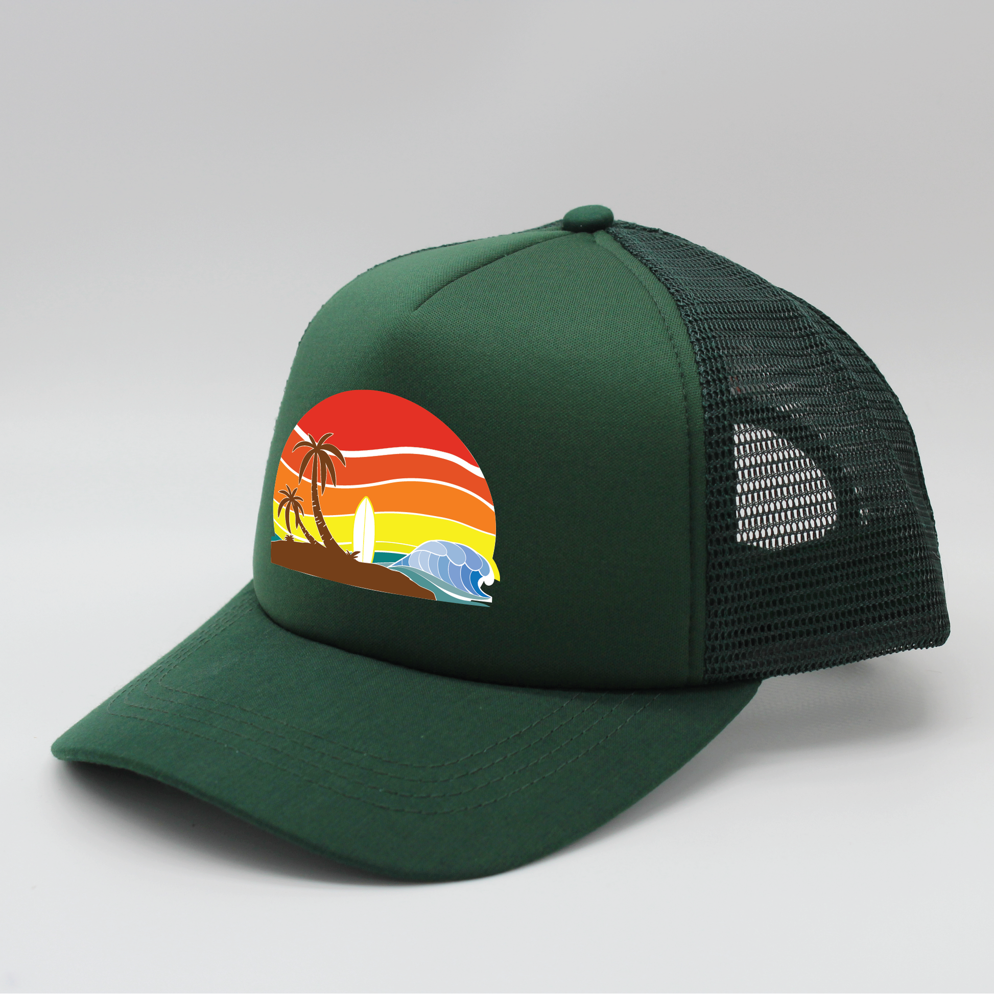 sunset designs matching human hat