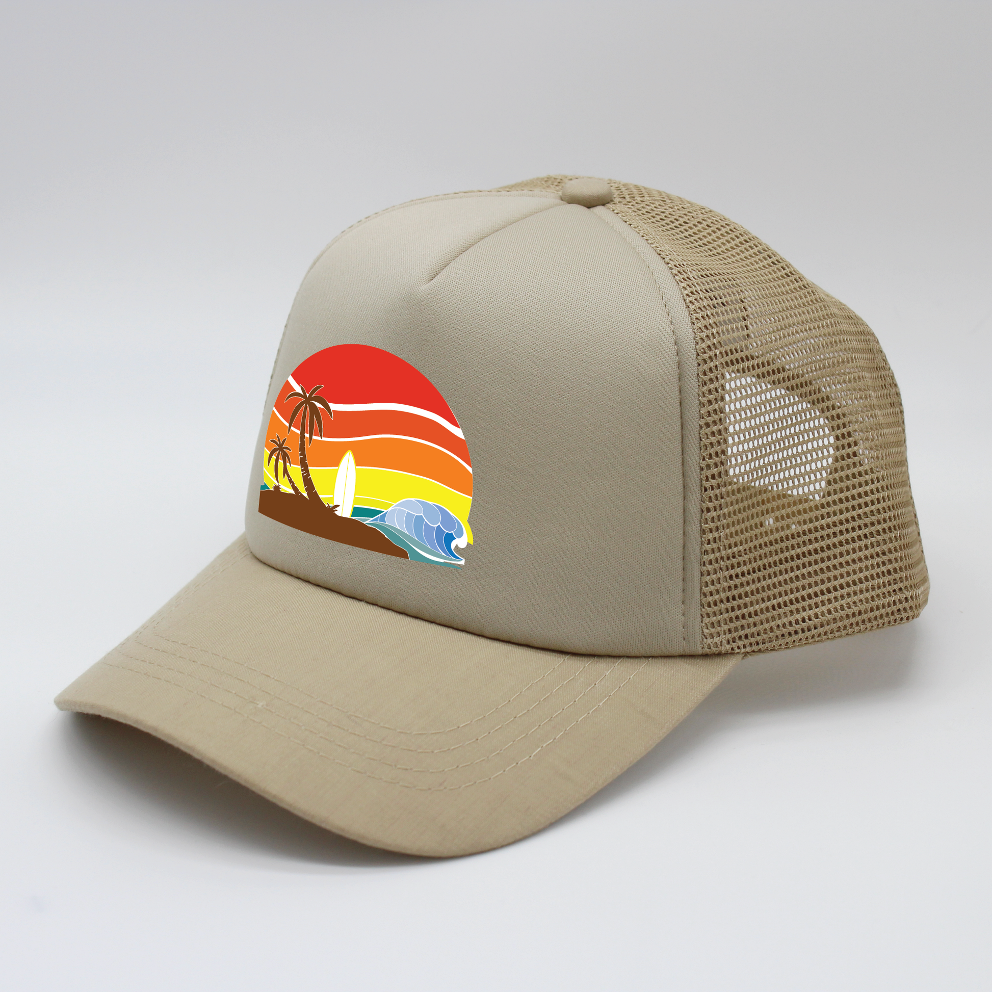 sunset designs matching human hat