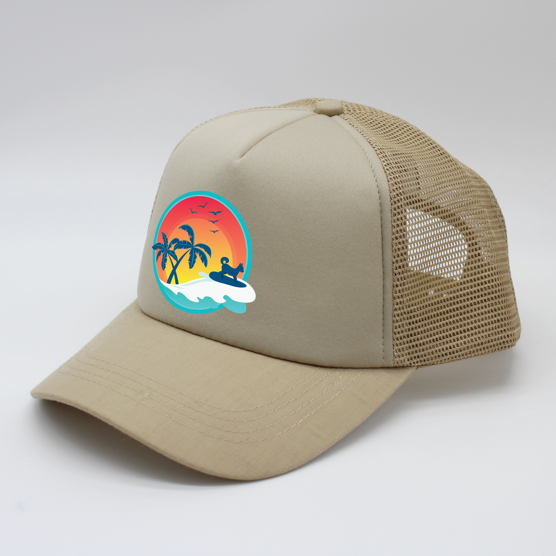 sunset designs matching human hat