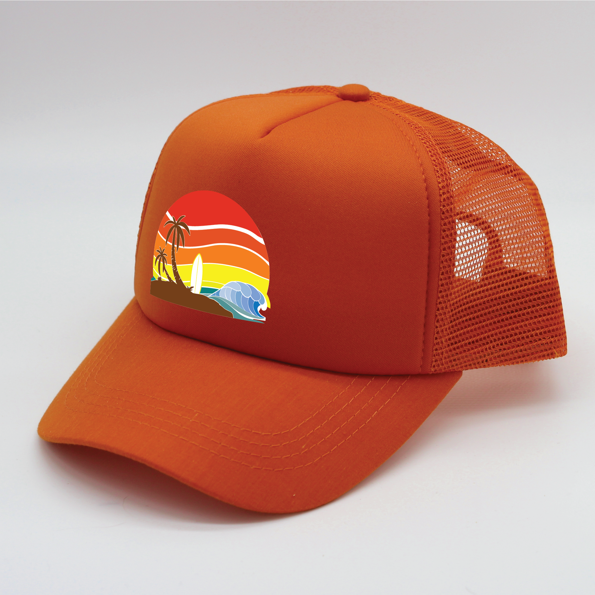 sunset designs matching human hat