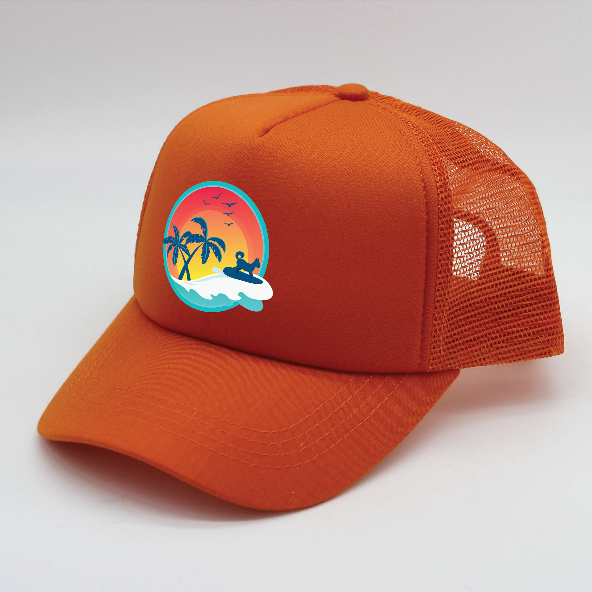 sunset designs matching human hat