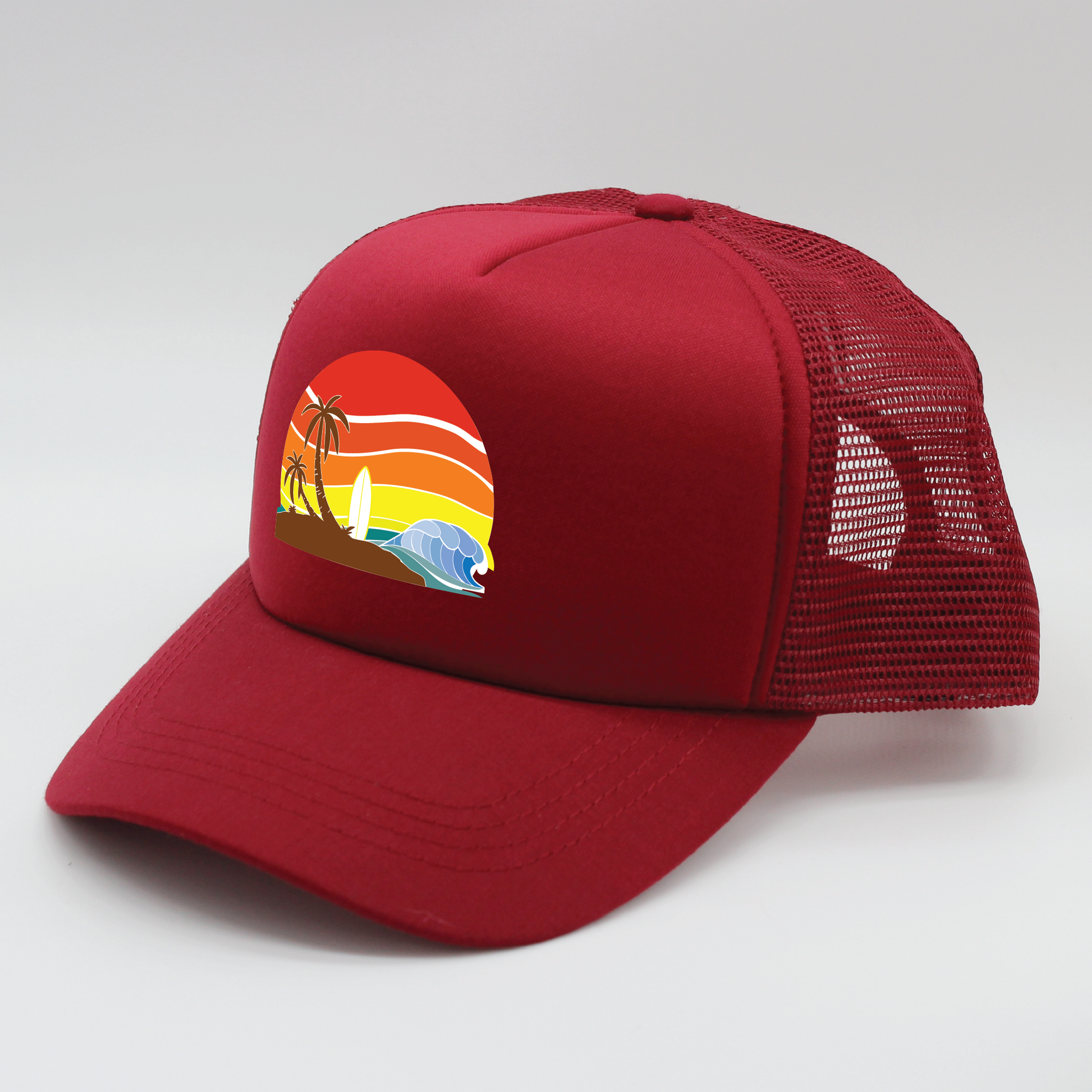 sunset designs matching human hat