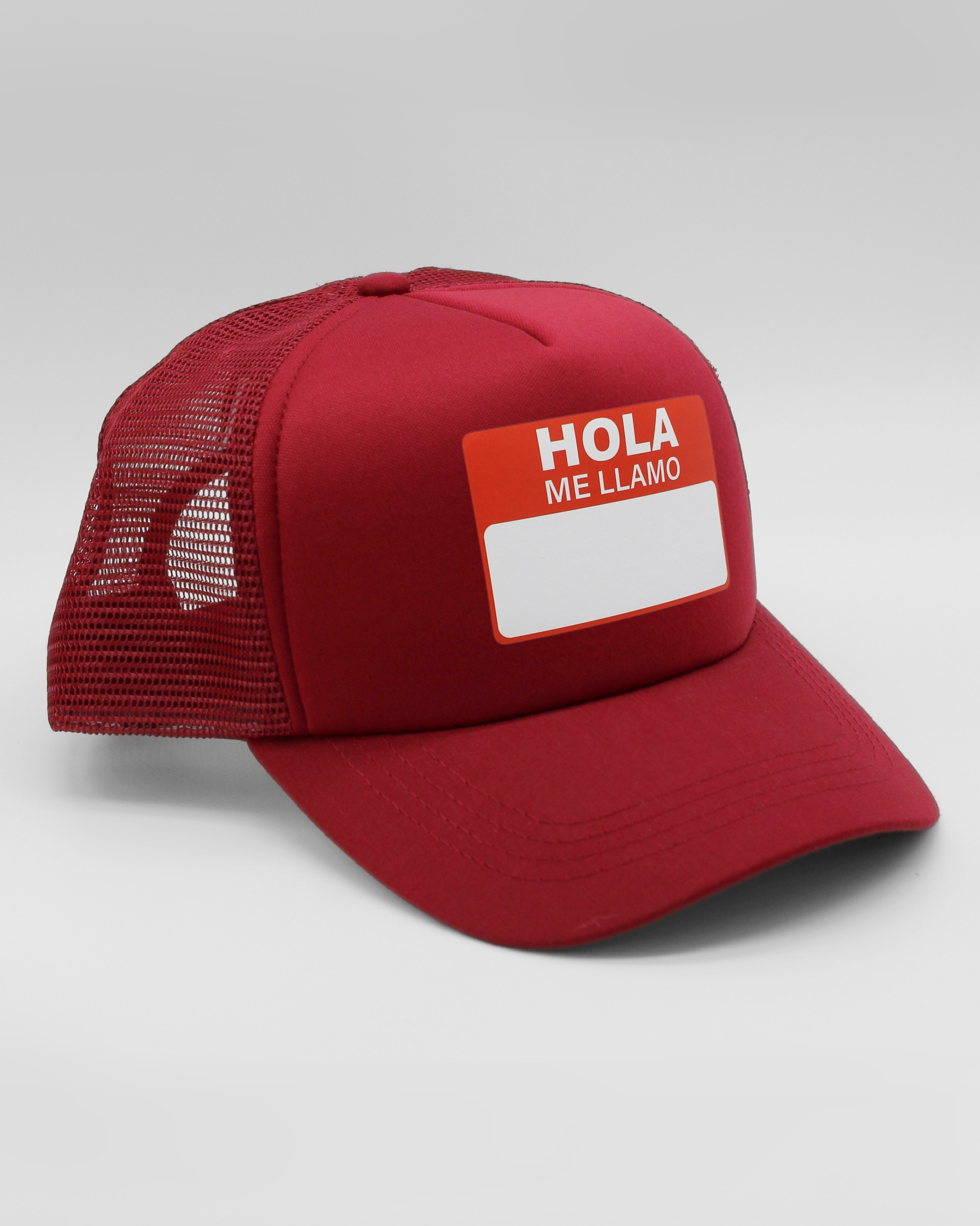 name tag | matching human hat