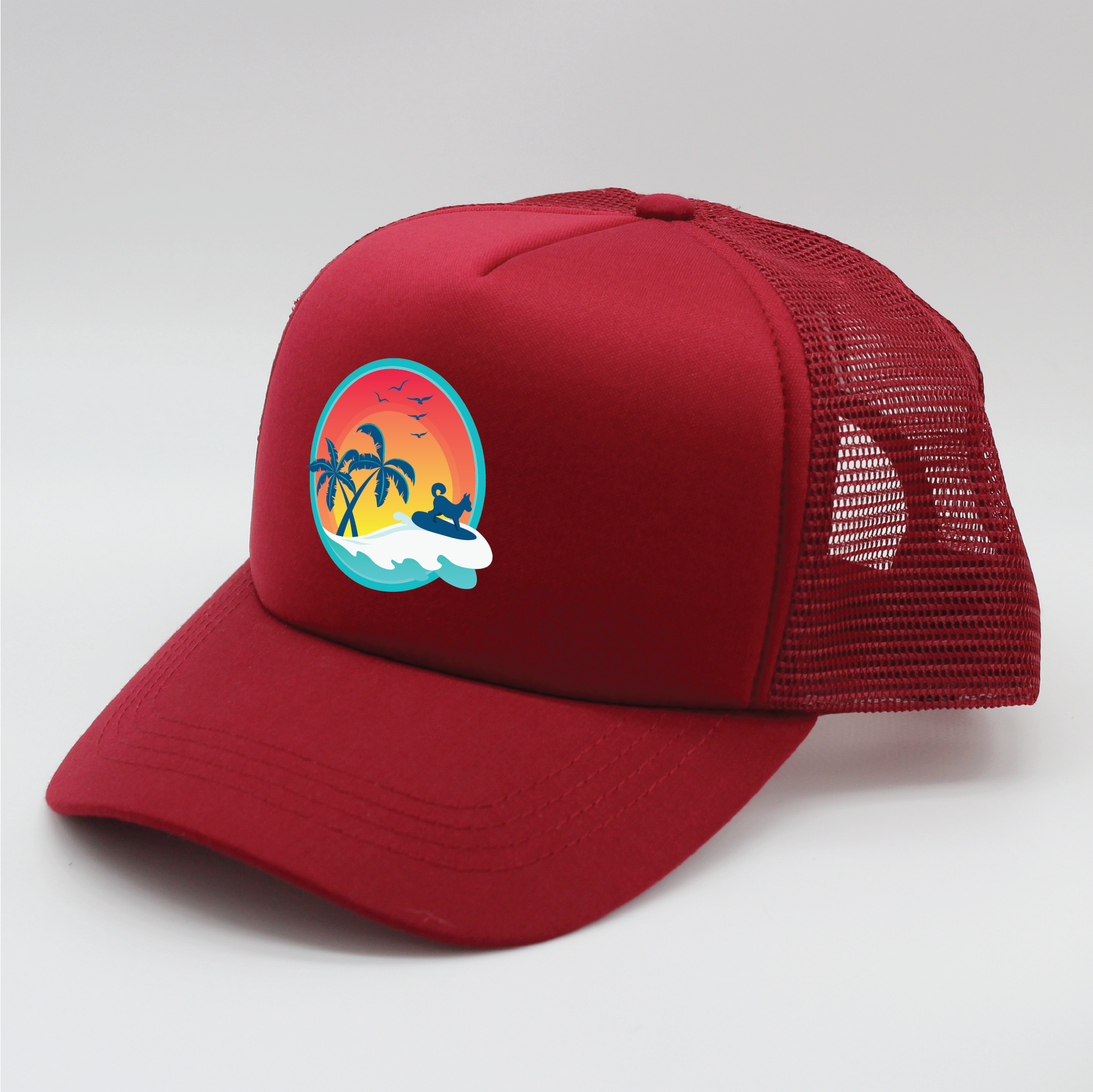 sunset designs matching human hat