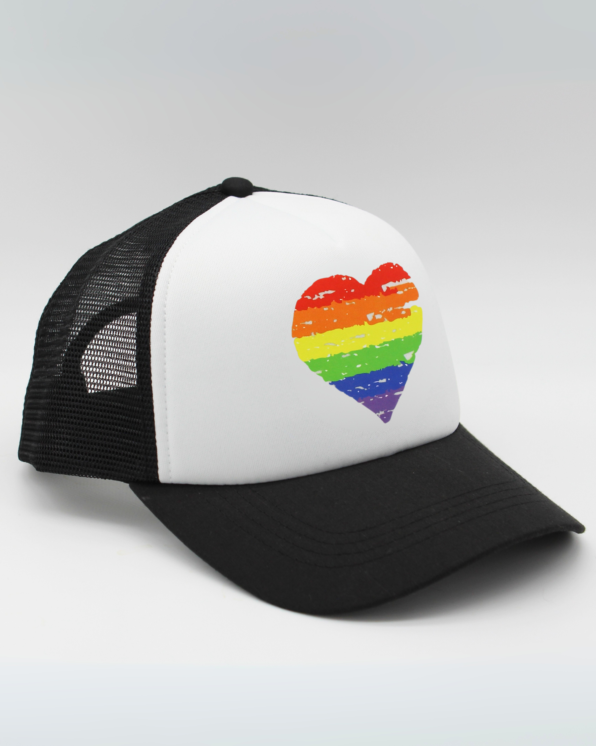 pride heart matching human hat