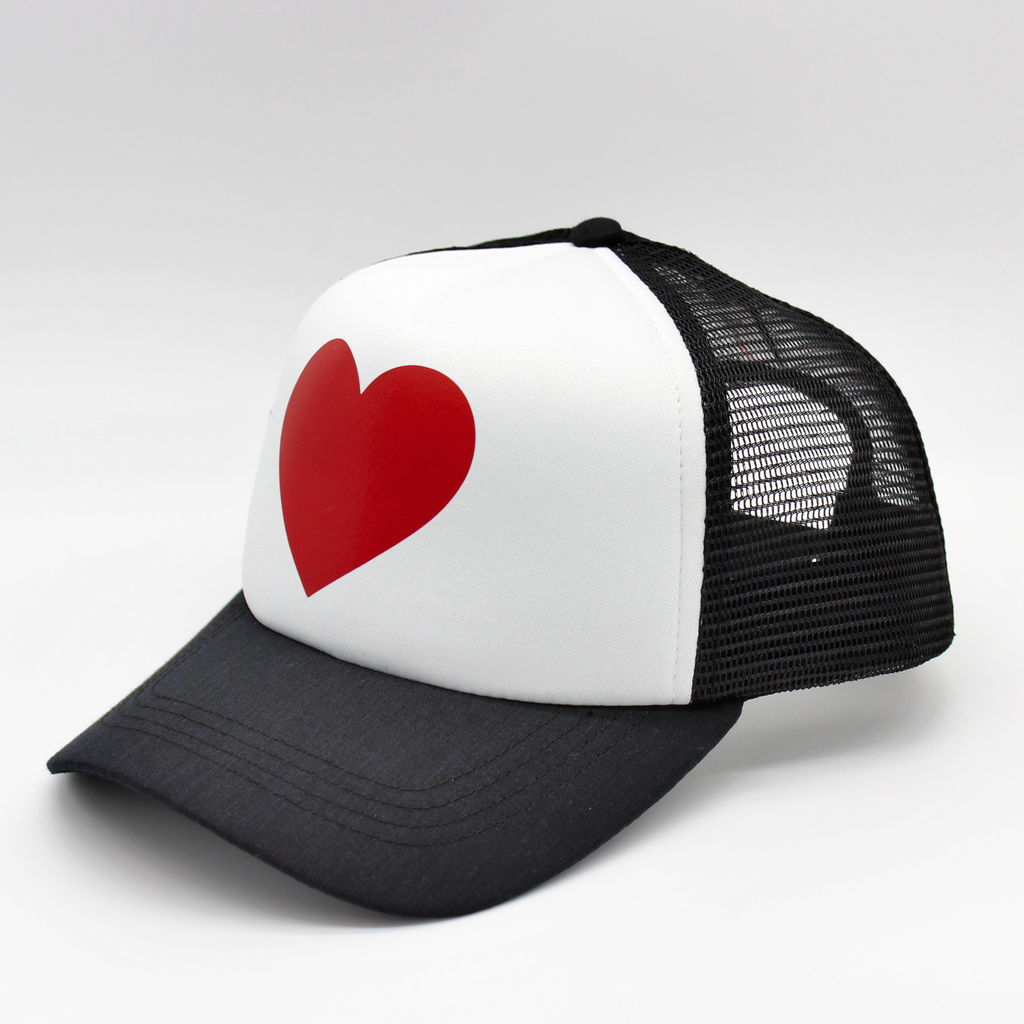 heart matching human hat