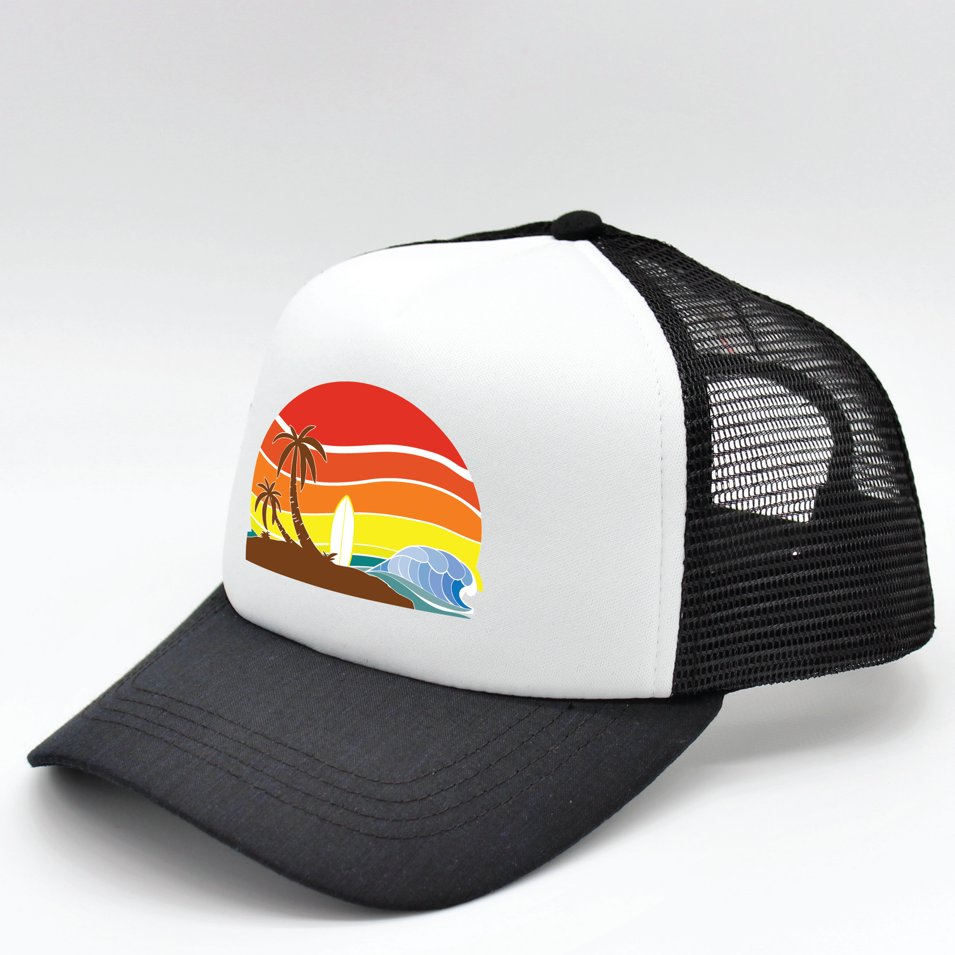 sunset designs matching human hat