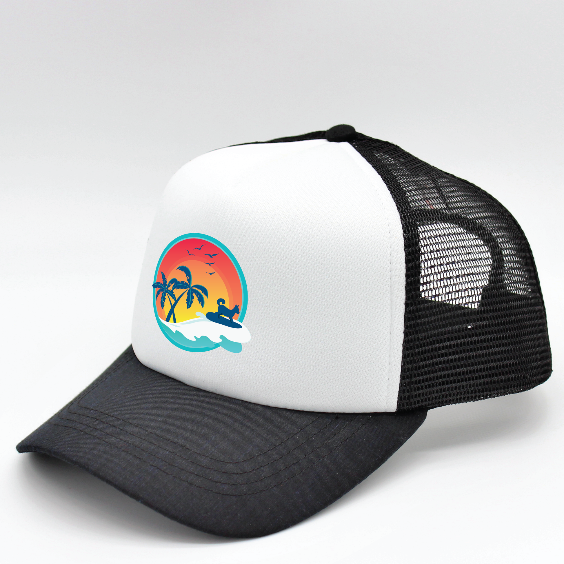 sunset designs matching human hat