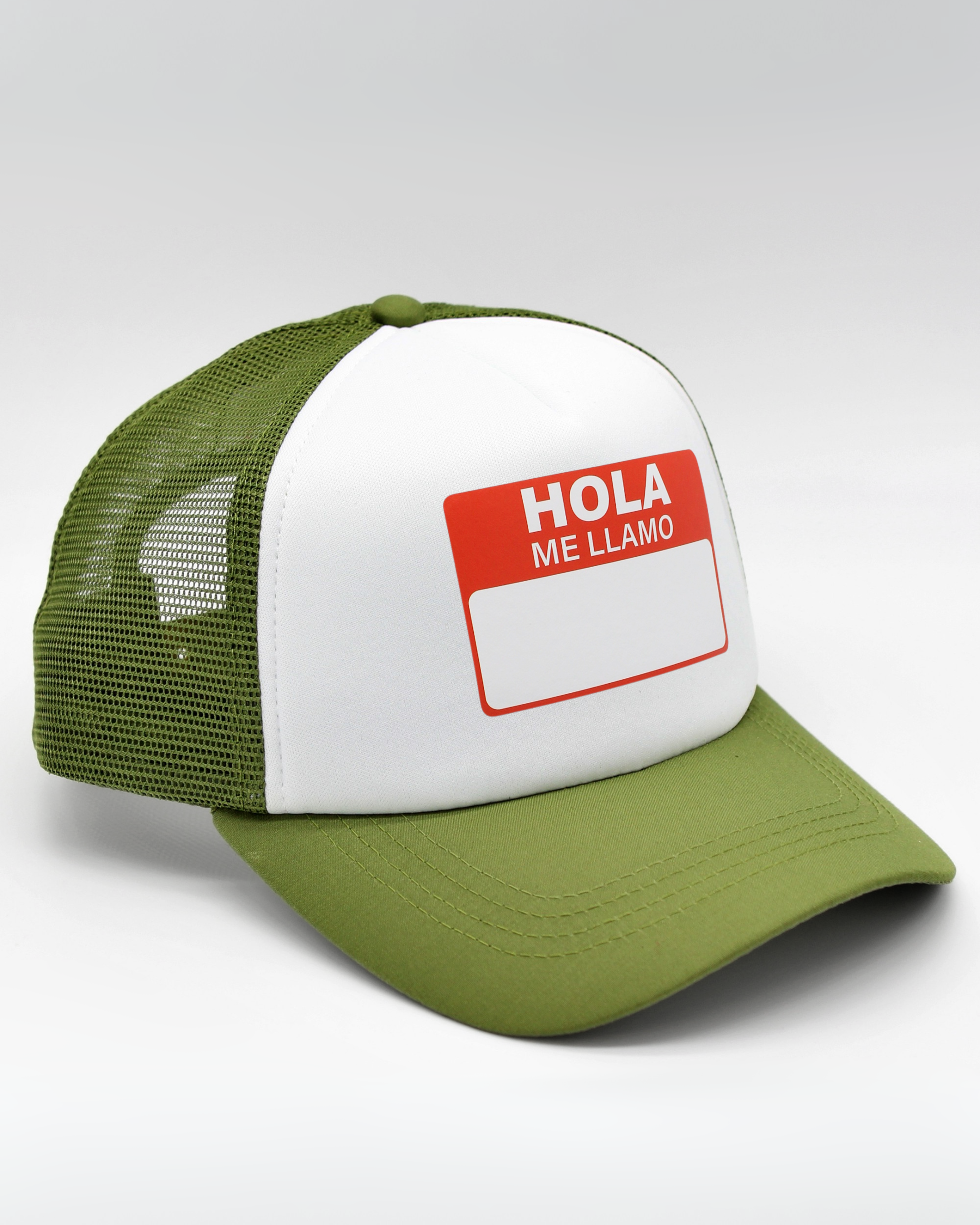 name tag | matching human hat