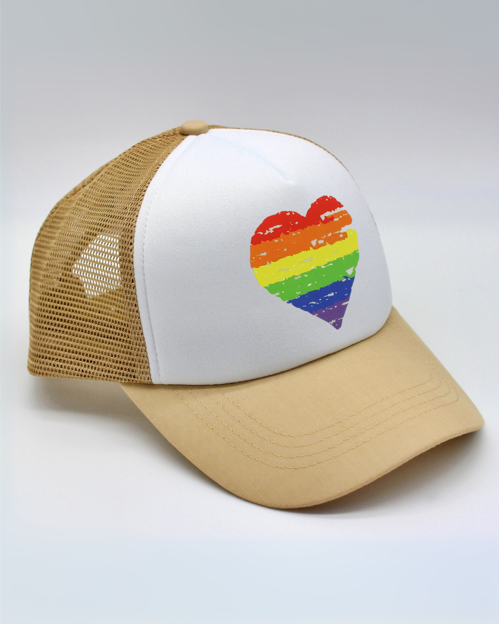 pride heart matching human hat