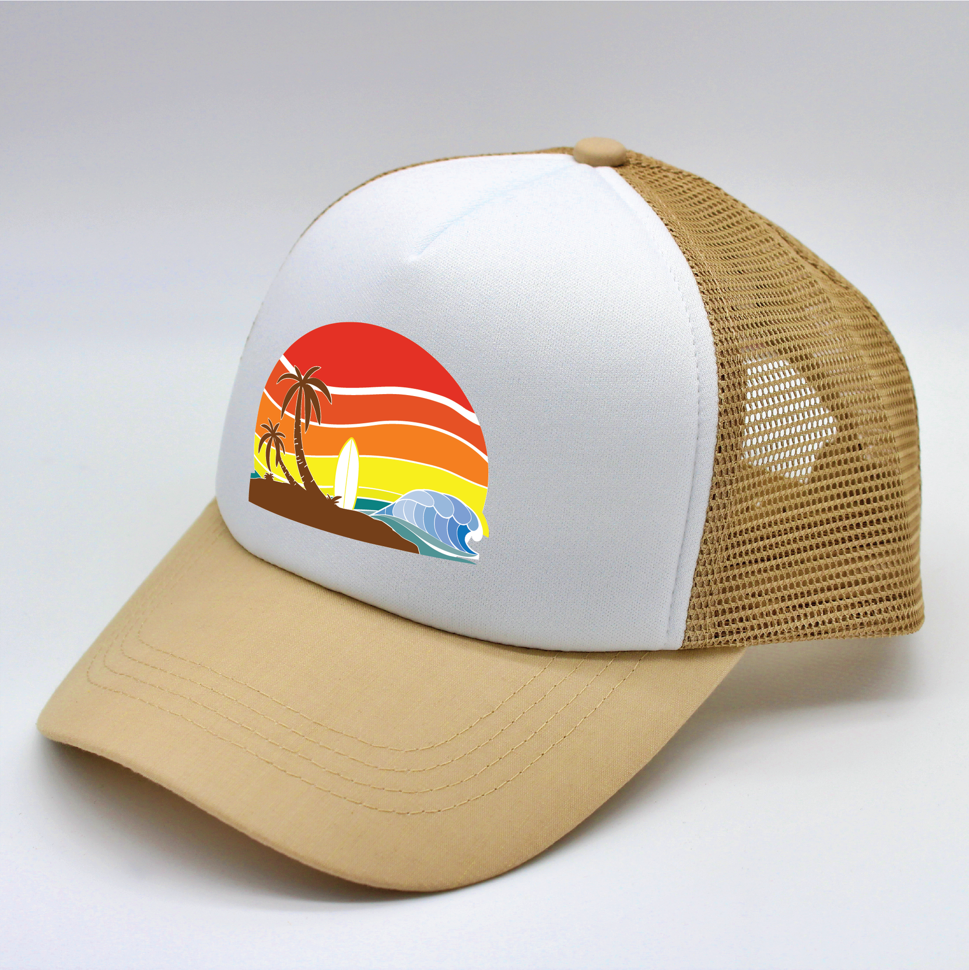 sunset designs matching human hat