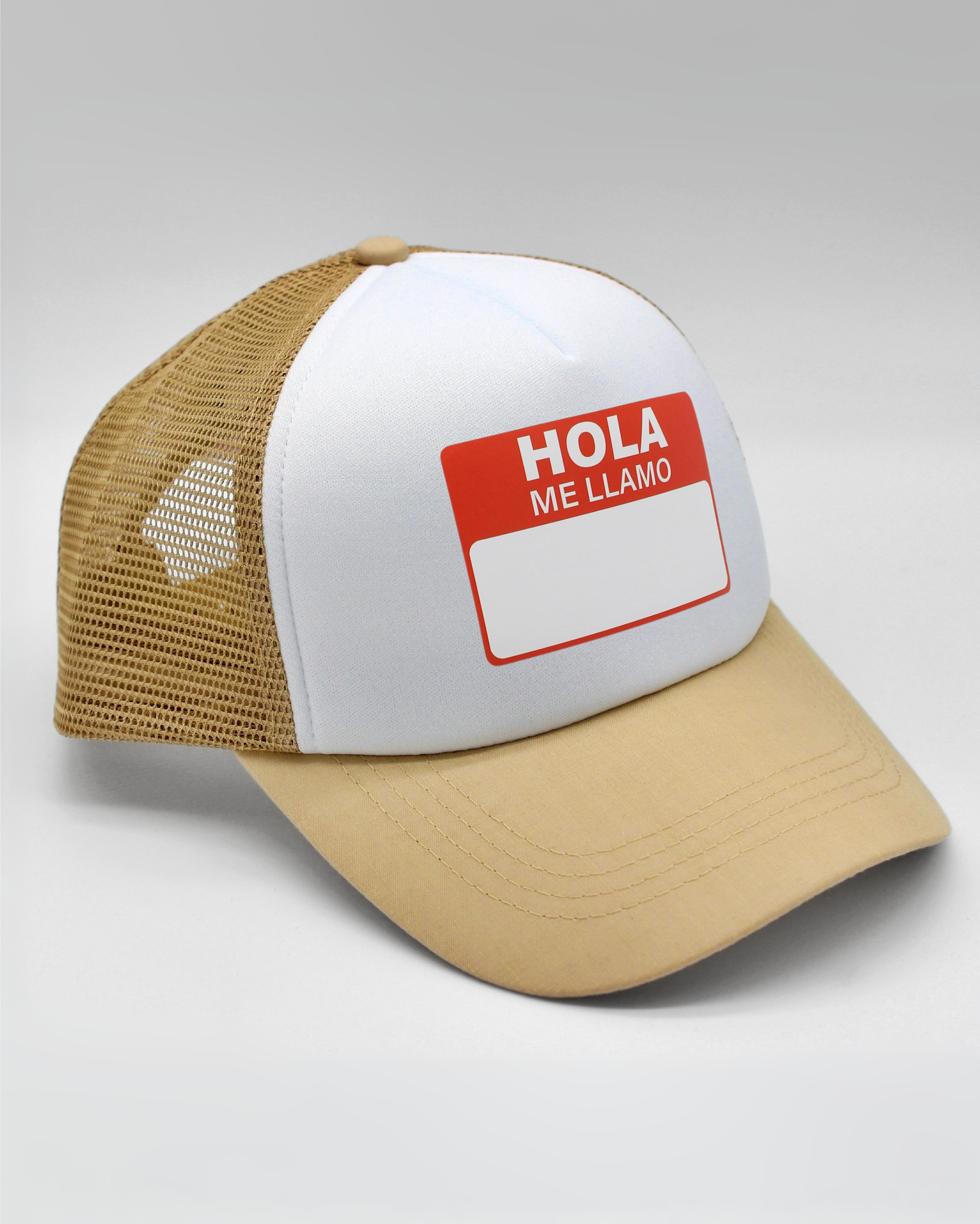 name tag | matching human hat