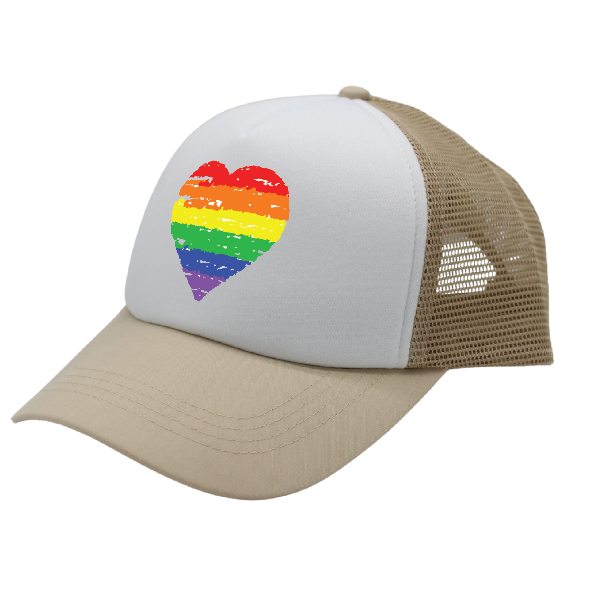 pride heart matching human hat