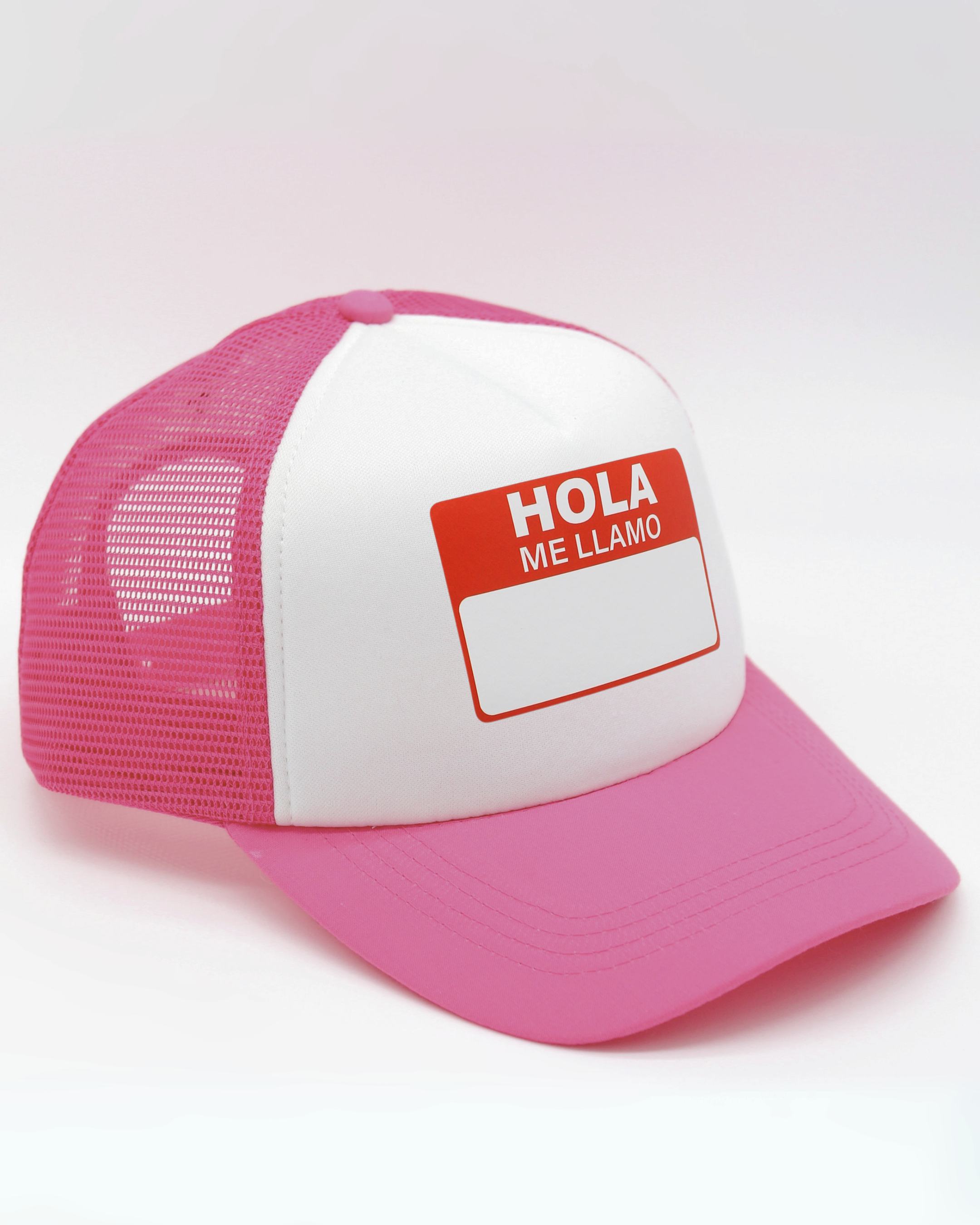 name tag | matching human hat