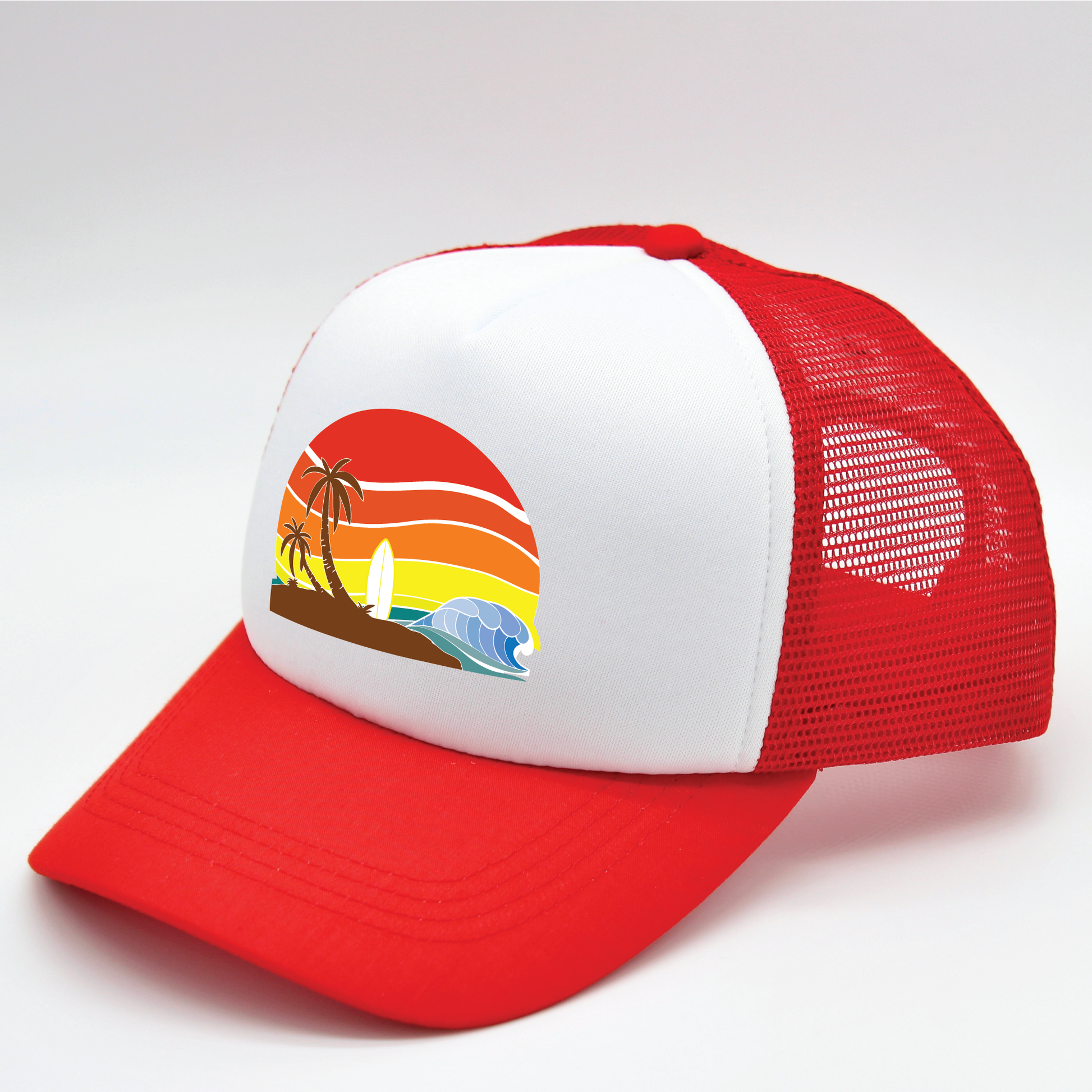 sunset designs matching human hat