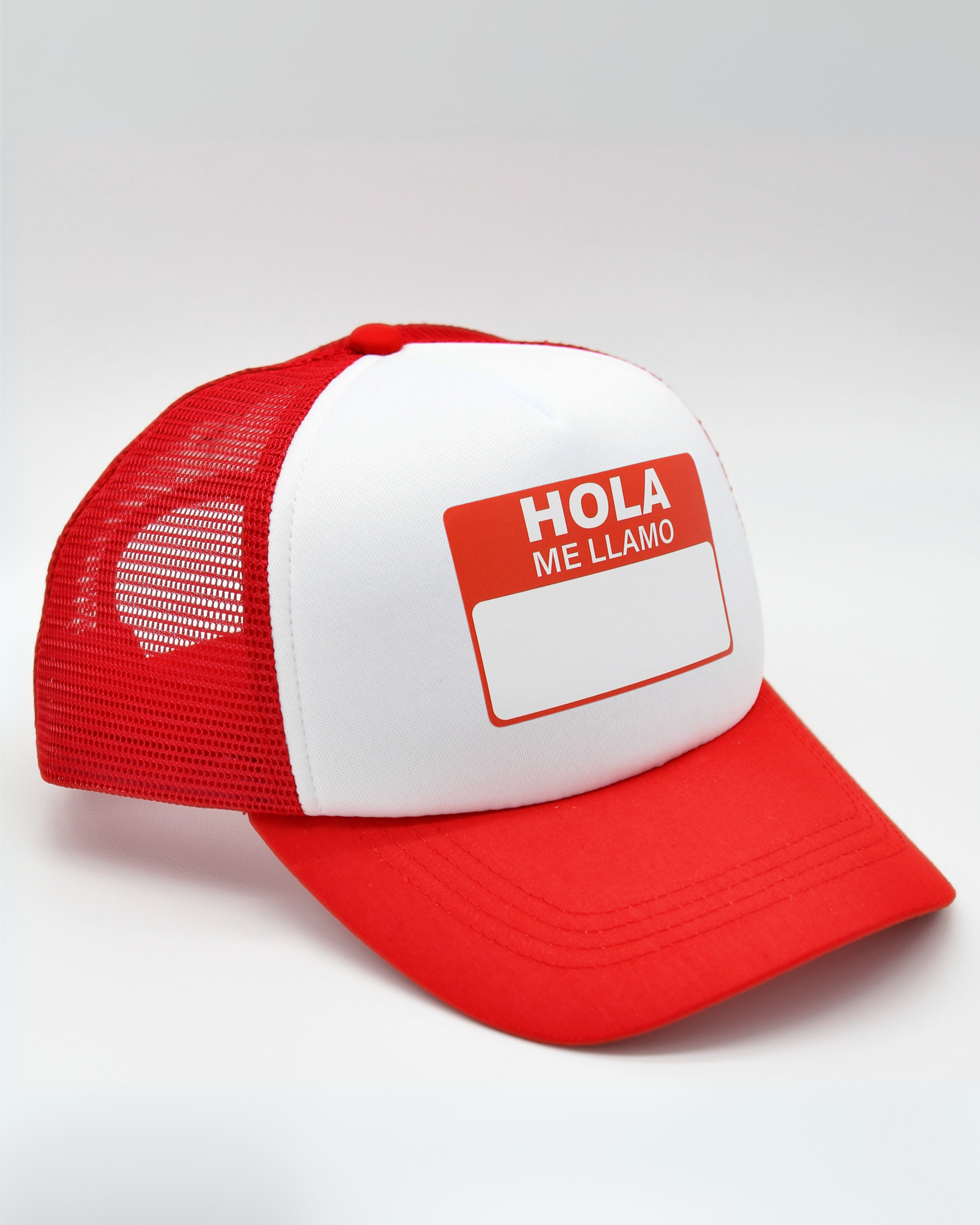 name tag | matching human hat