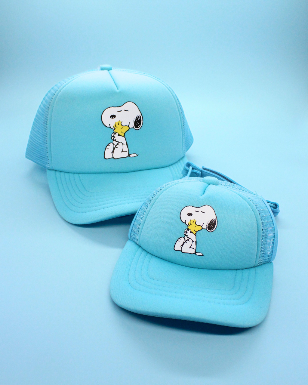 snoopy & woodstock hug | matching human hat