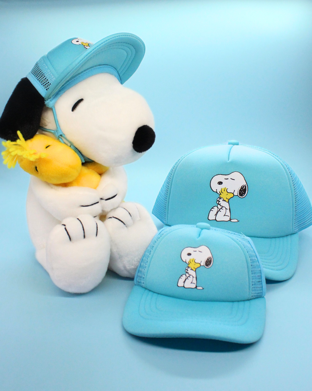 snoopy & woodstock hug | matching human hat