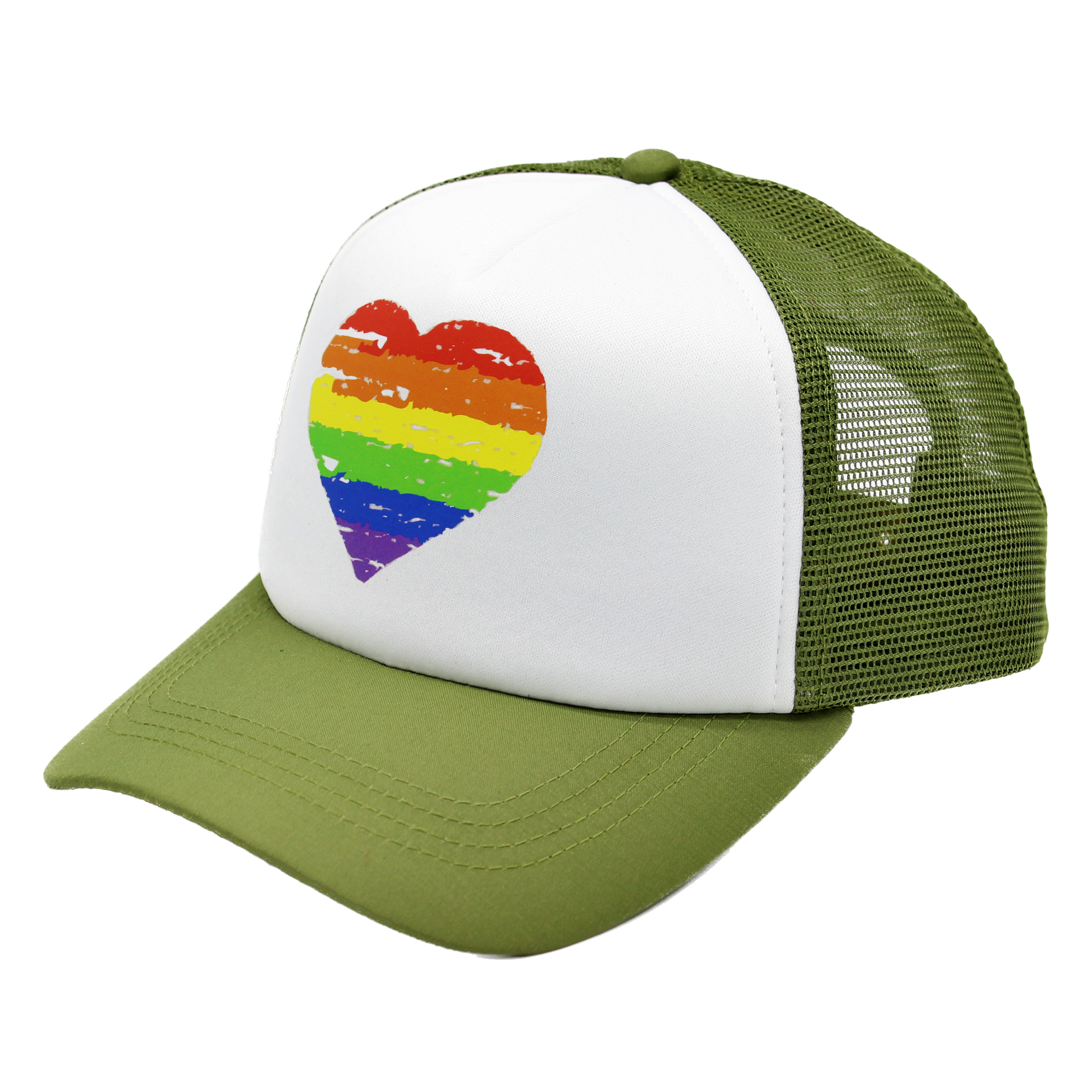pride heart matching human hat
