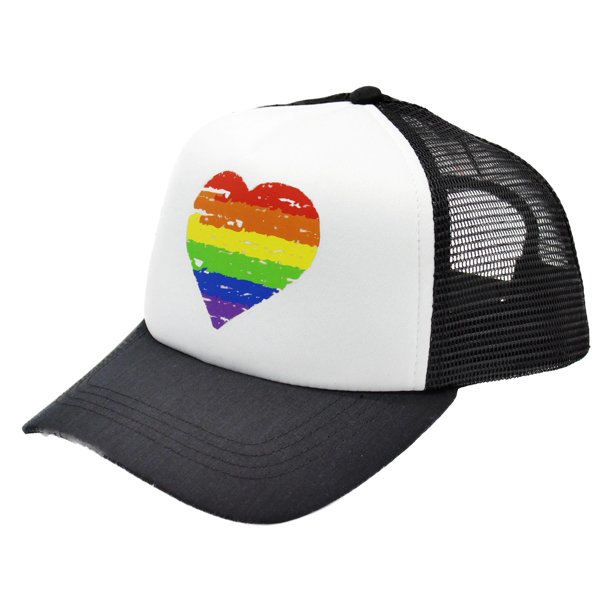 pride heart matching human hat