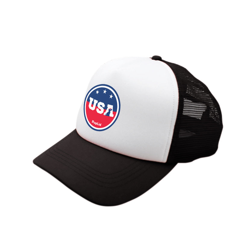 usa designs matching human hat