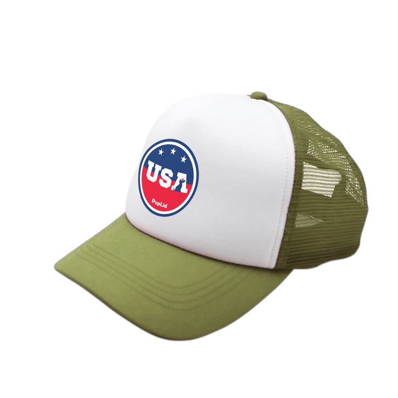 usa designs matching human hat