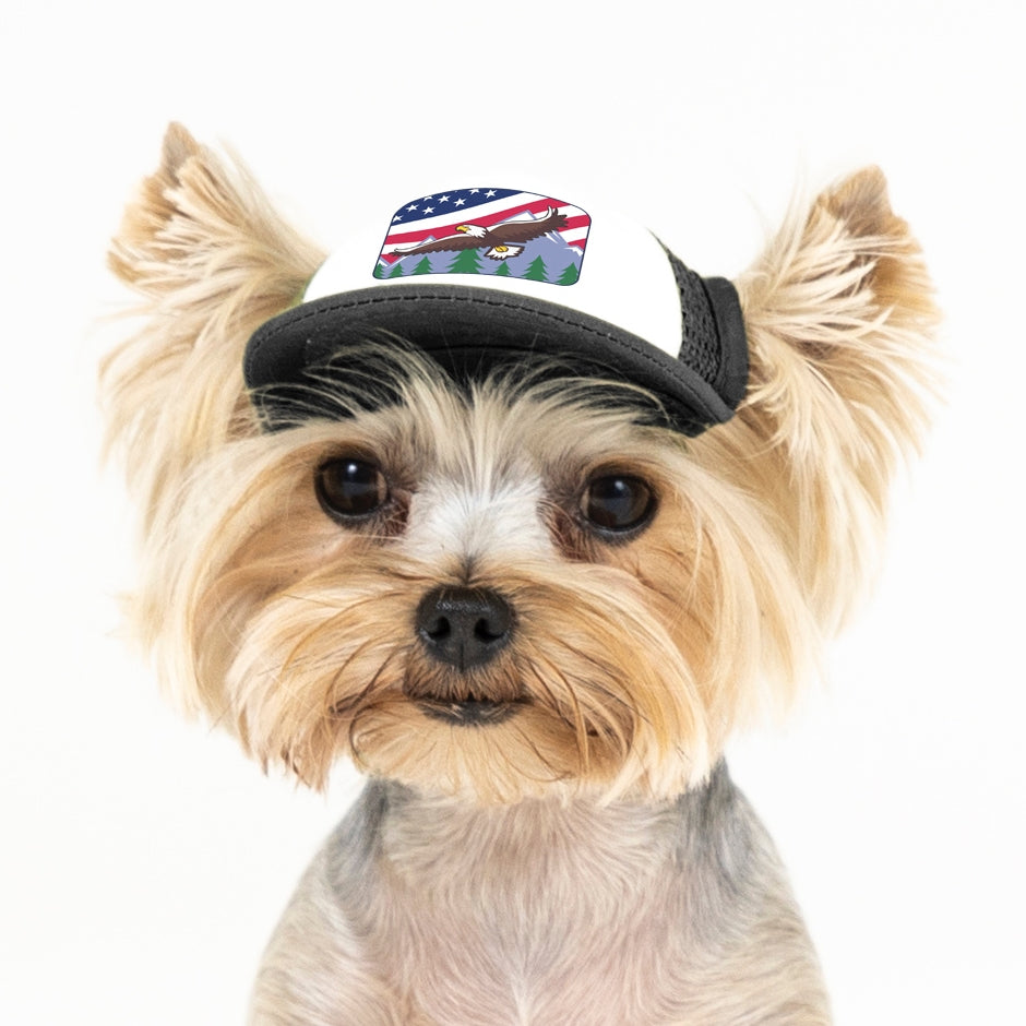 PupLid USA Designs Shop Size Tiny Trucker Hats for Dogs