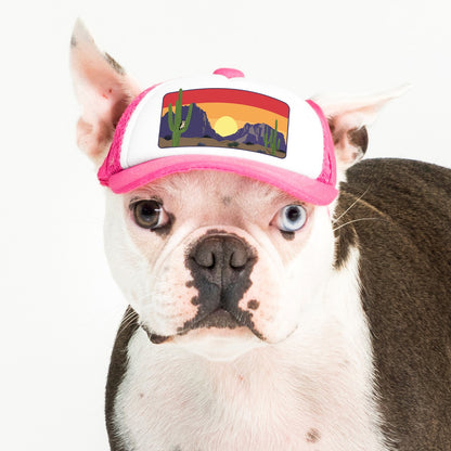 PupLid Landscape Designs | Shop Size XS Trucker Hats for Dogs Black / Ocean Vista Dog Dad